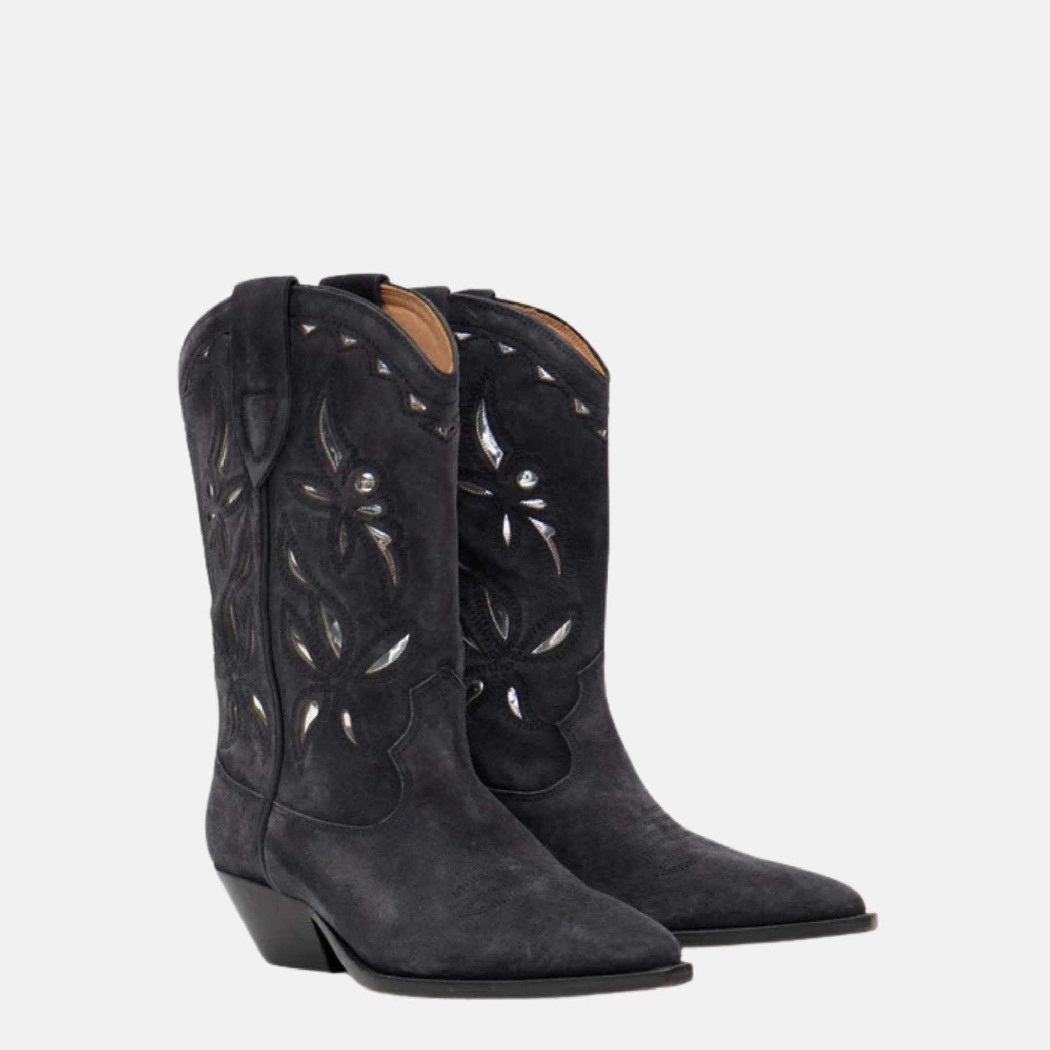 Duerto Cowboy Boots In Metallic Leather