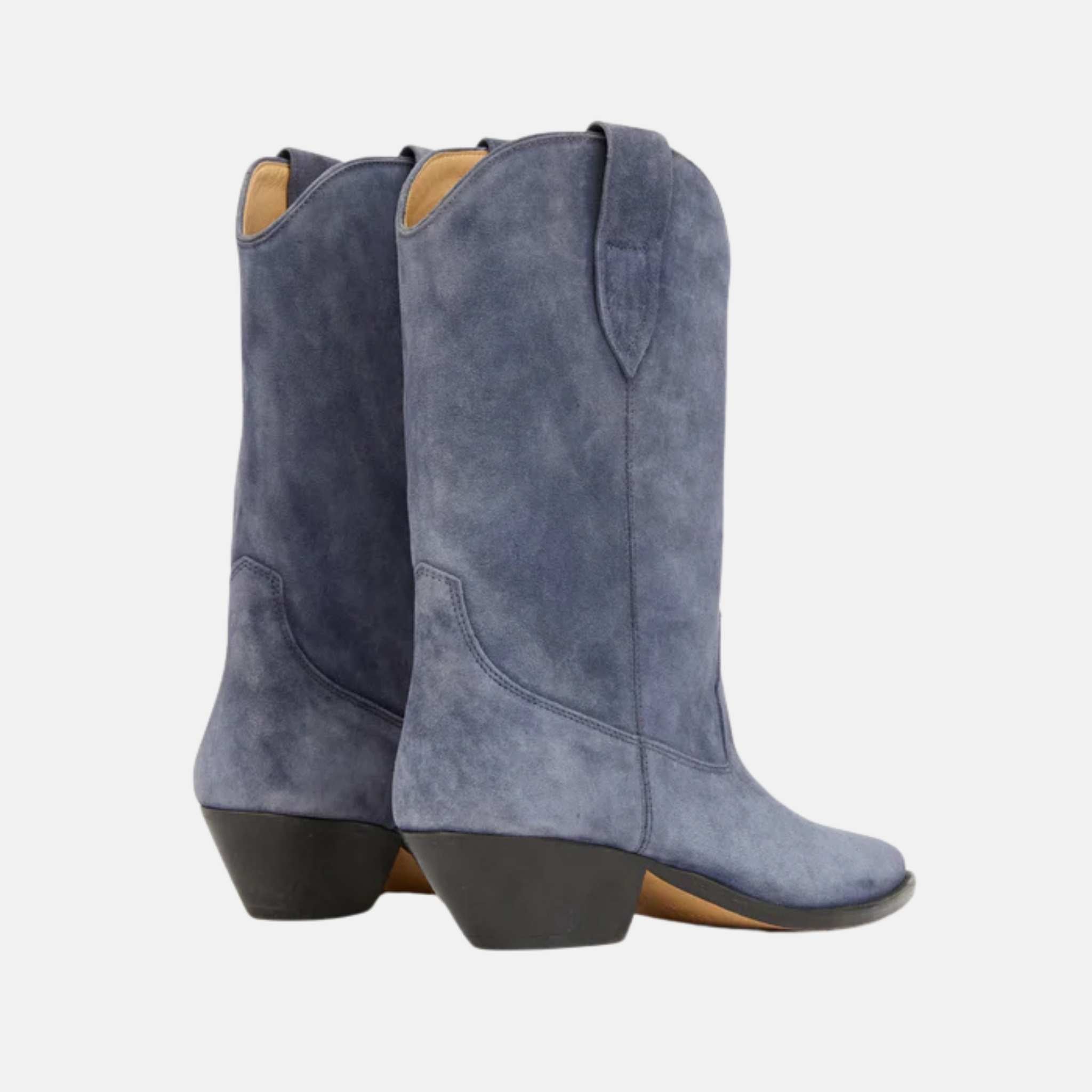 Duerto Suede Calfskin Leather Cowboy Boots