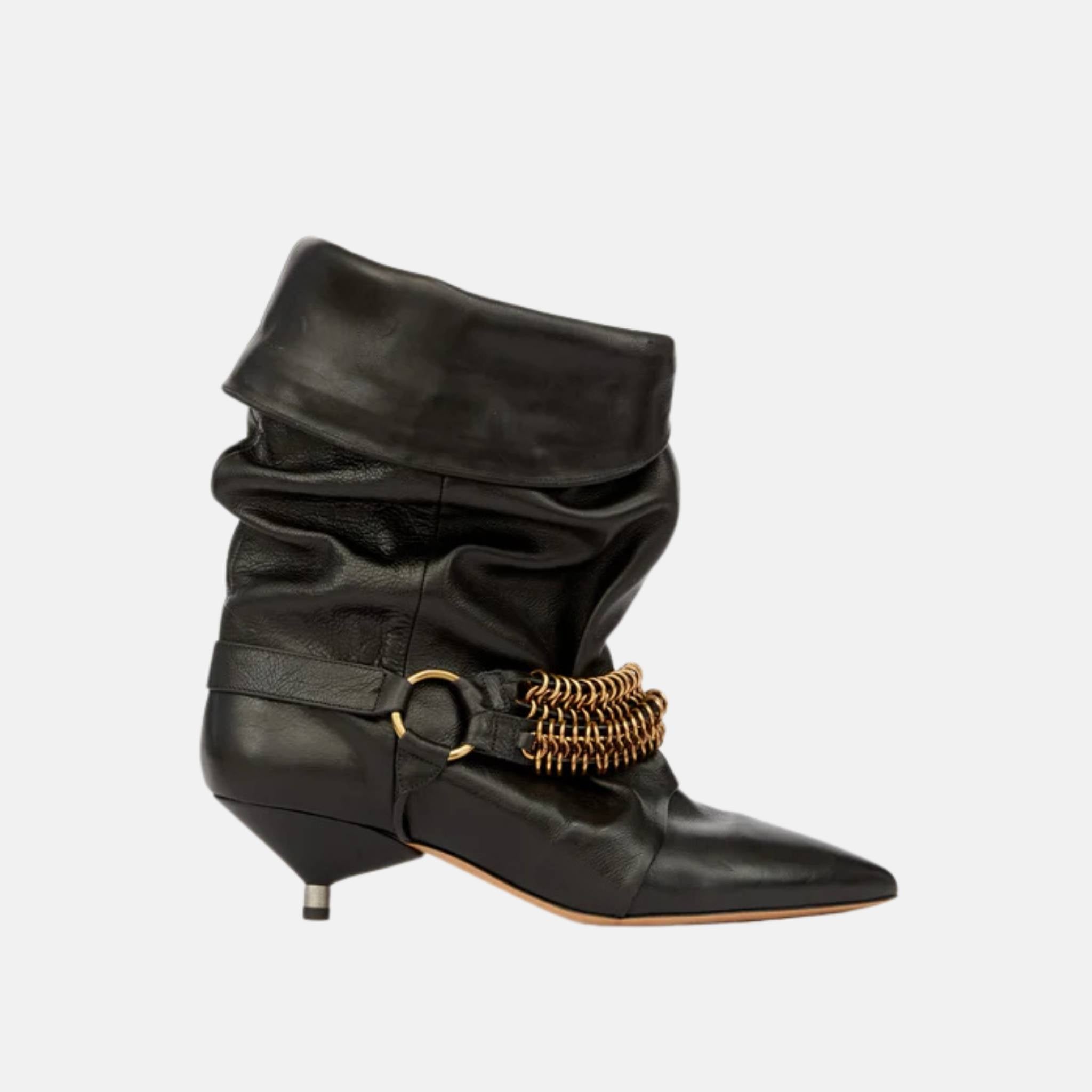 Isabel Marant Edrik Draped Boots With Chains, Side