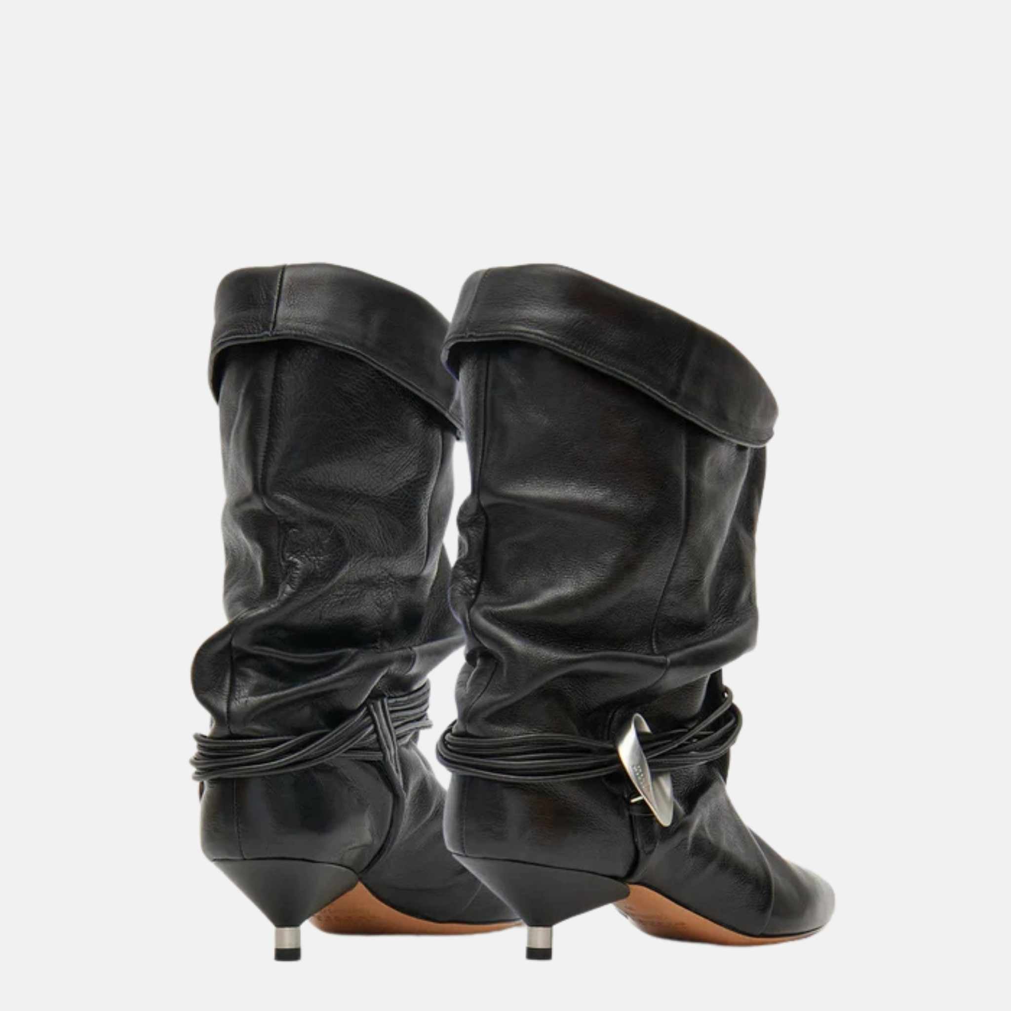 Edrika Draped Boots With Jewels