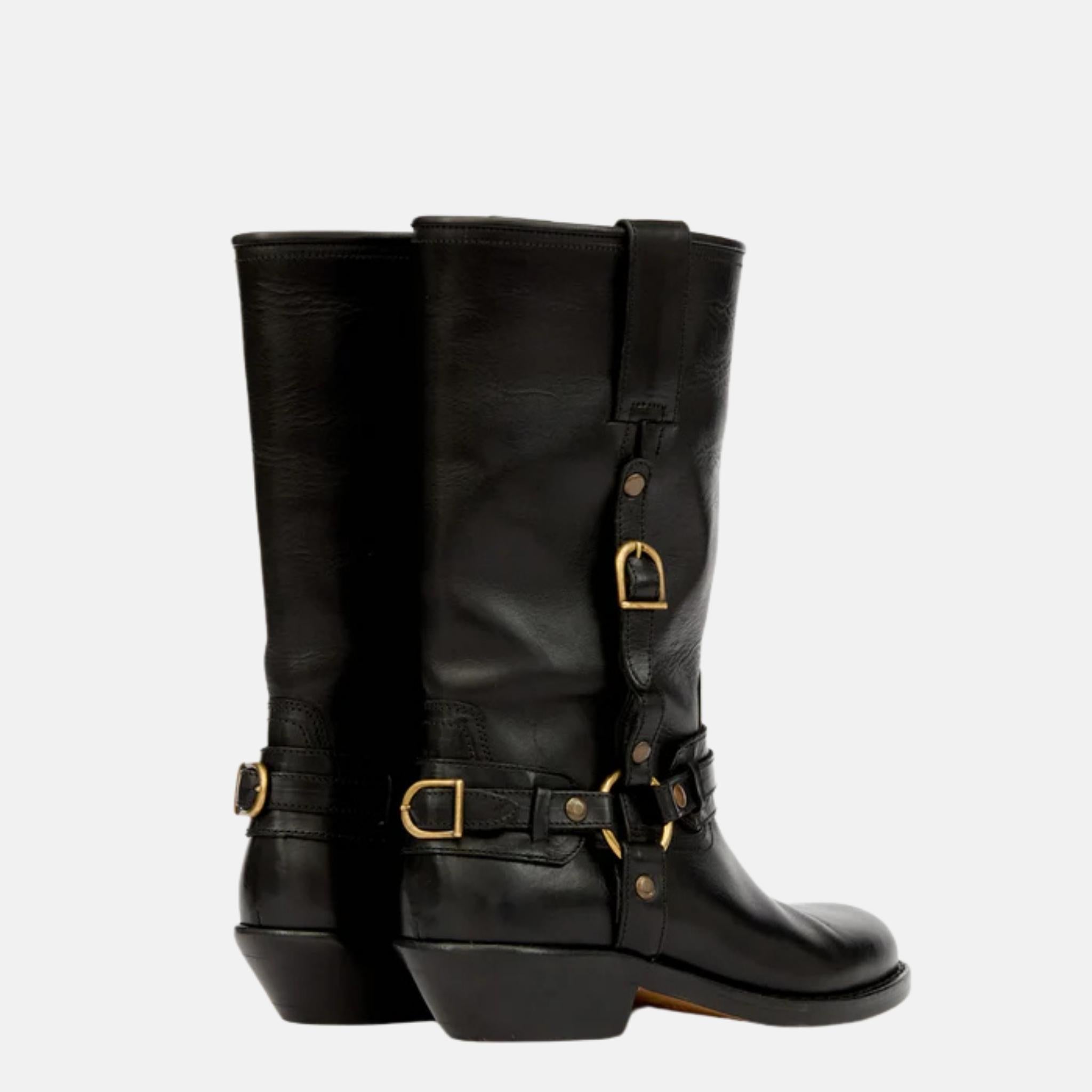 Heiko Camargue Boots In Leather With Straps
