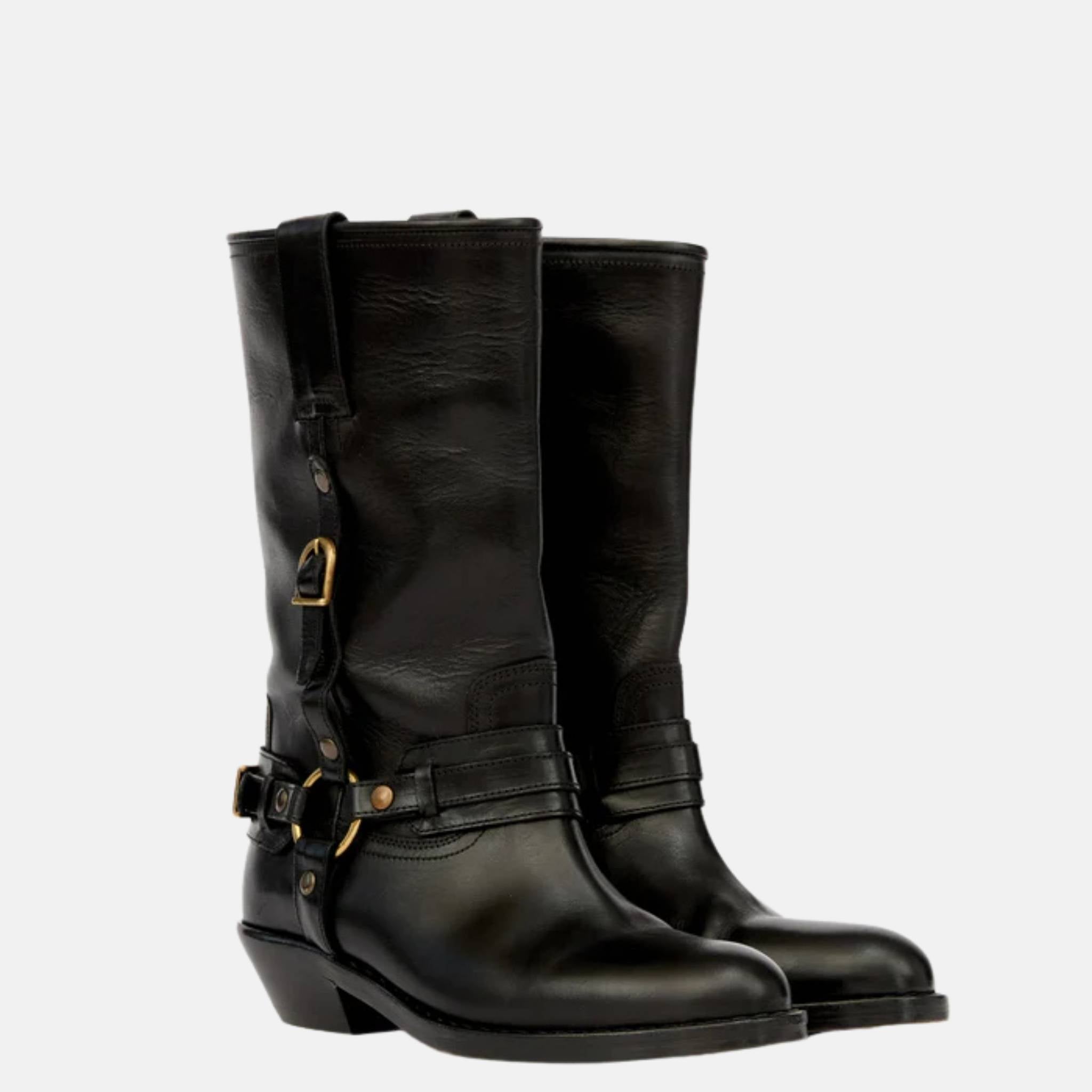 Heiko Camargue Boots In Leather With Straps