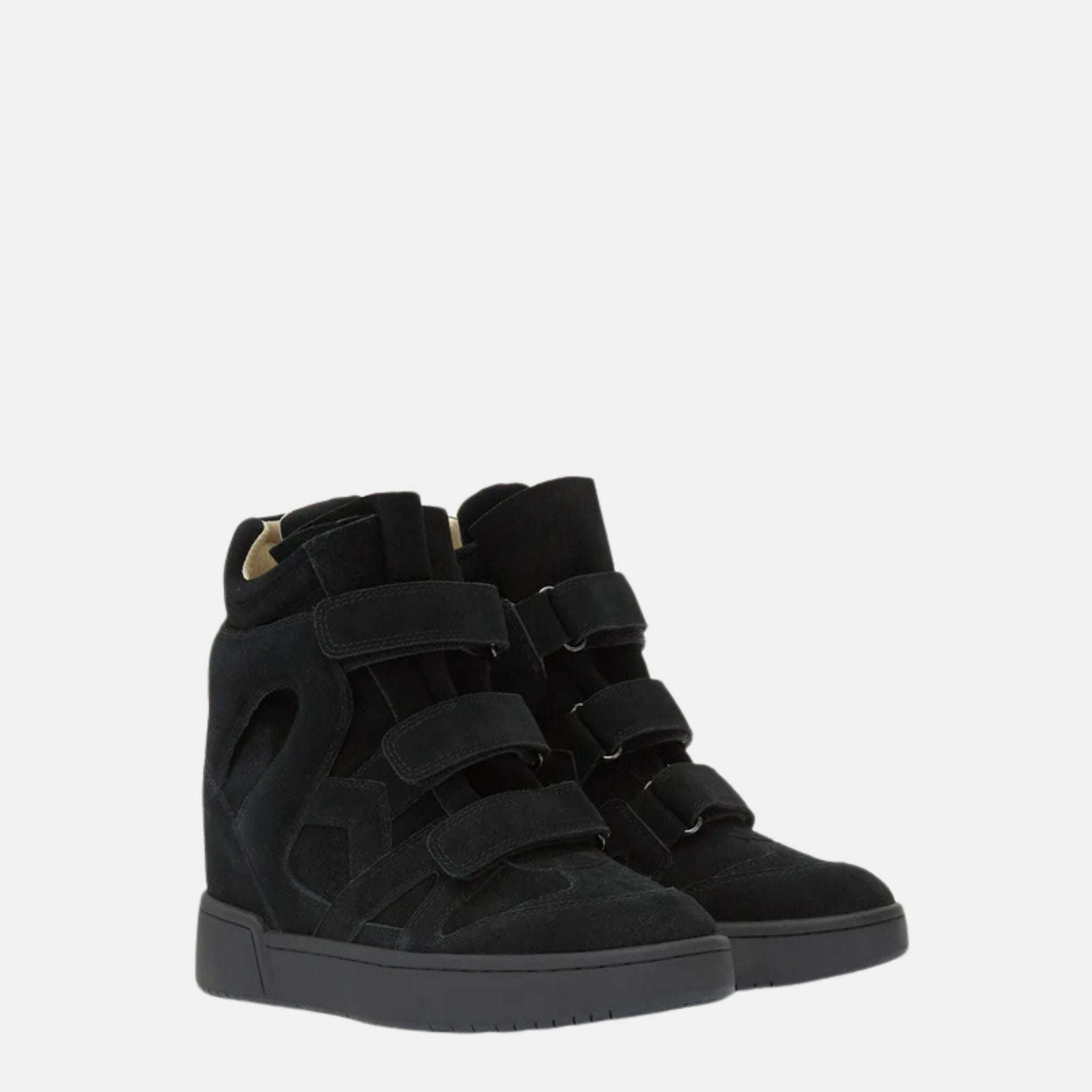 IM3 High Top Wedge Sneakers In Leather