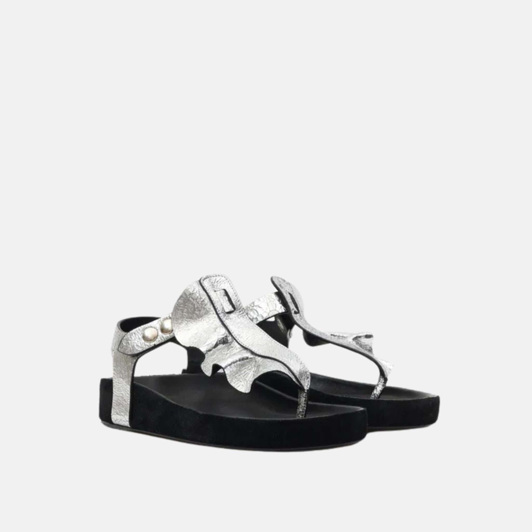 Isela Flat Leather Sandals