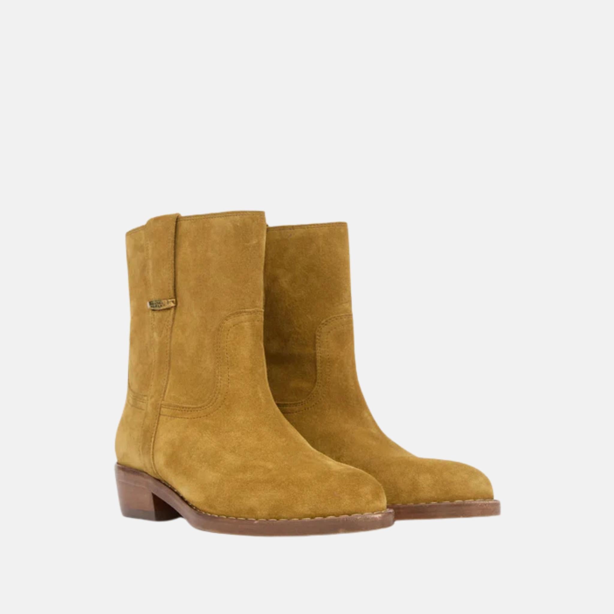 Lylie Camargue Boots In Suede Calfskin Leather