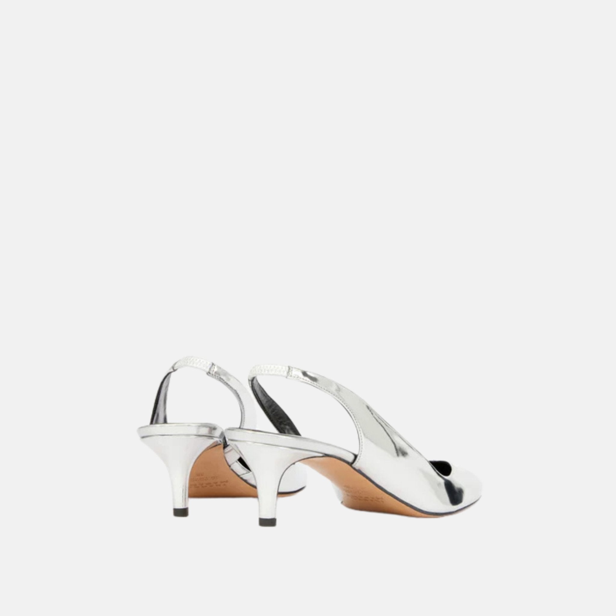 Padim Slingback Pumps In Mirror Effect Finish