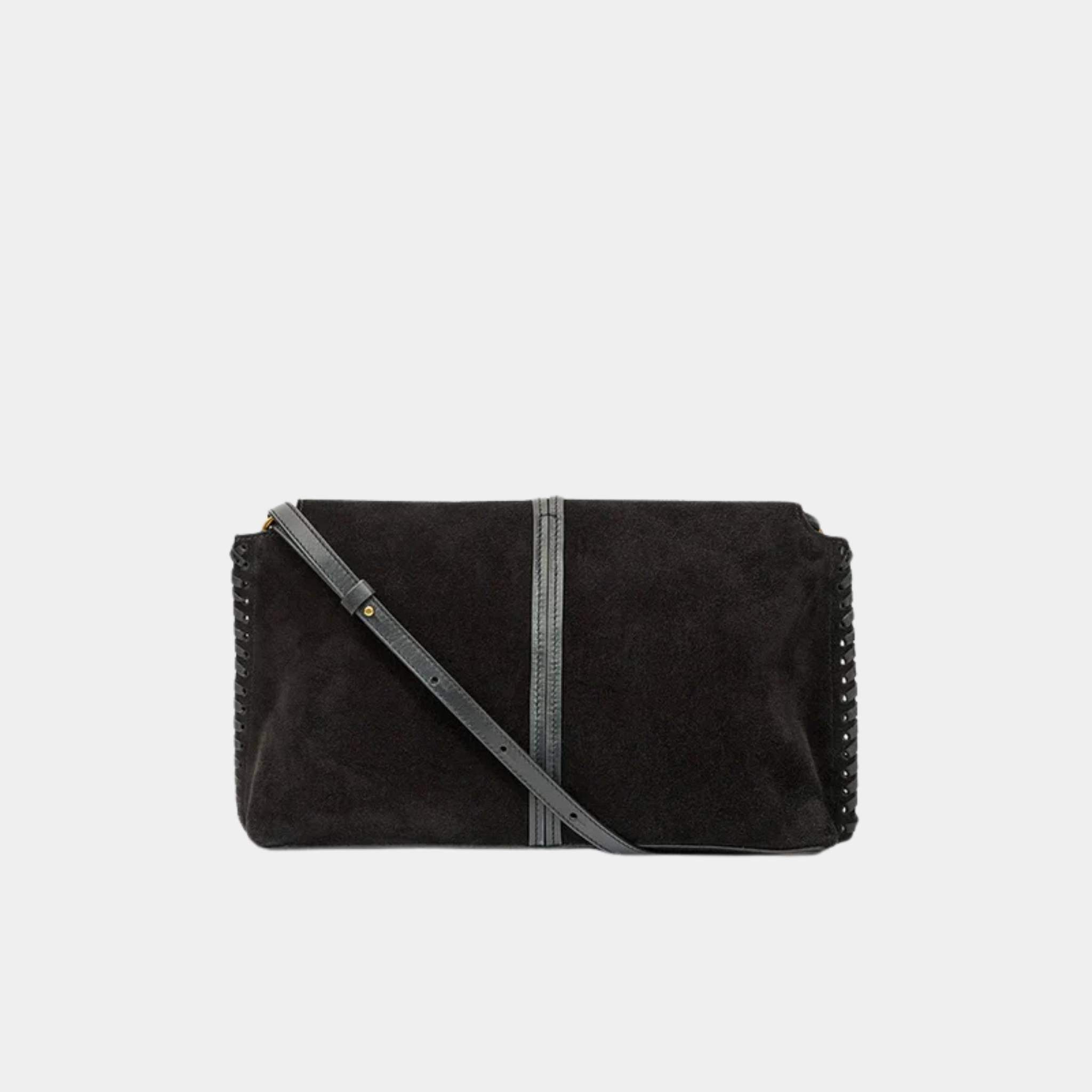 Silao Braided Suede Calfskin Leather Clutch Bag