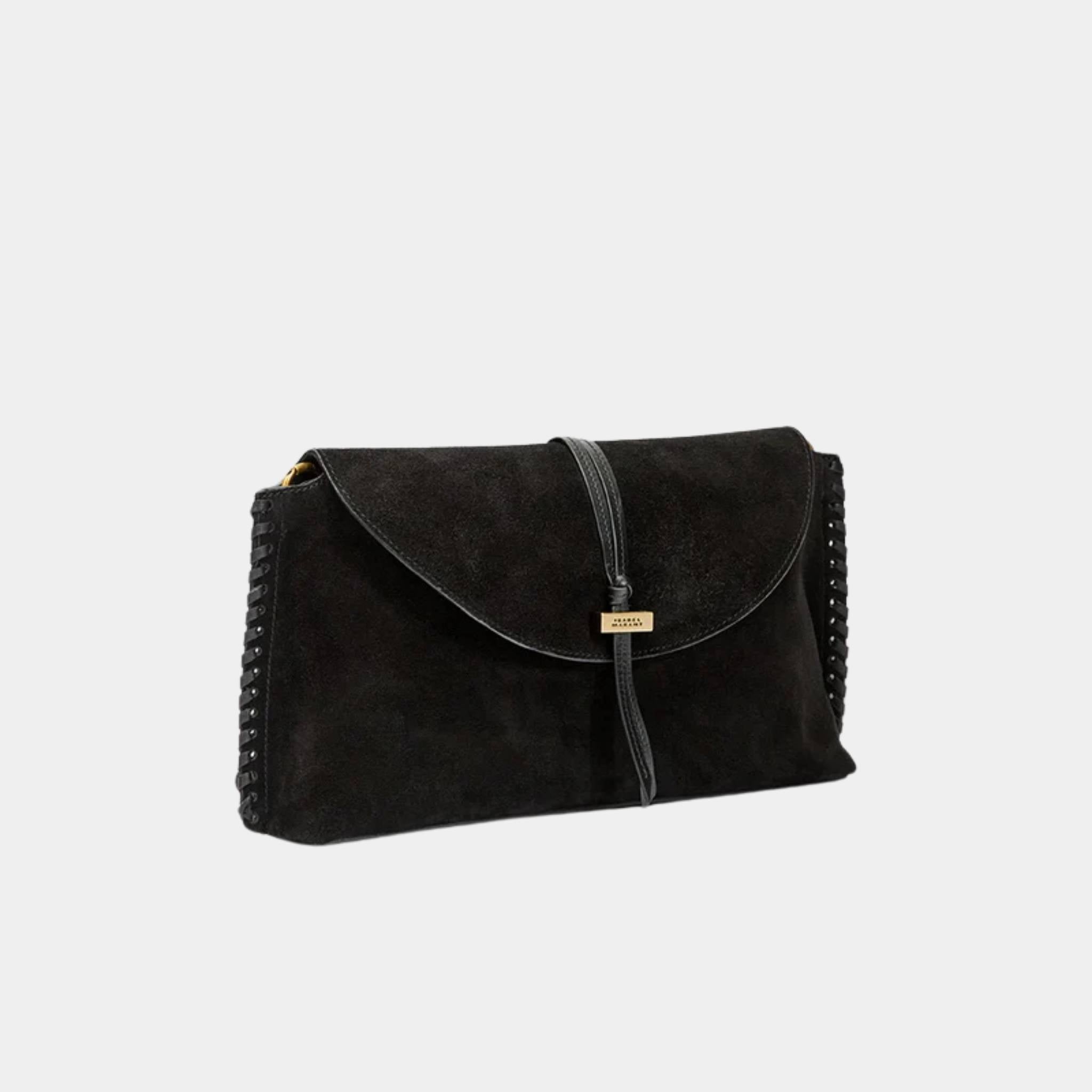 Silao Braided Suede Calfskin Leather Clutch Bag