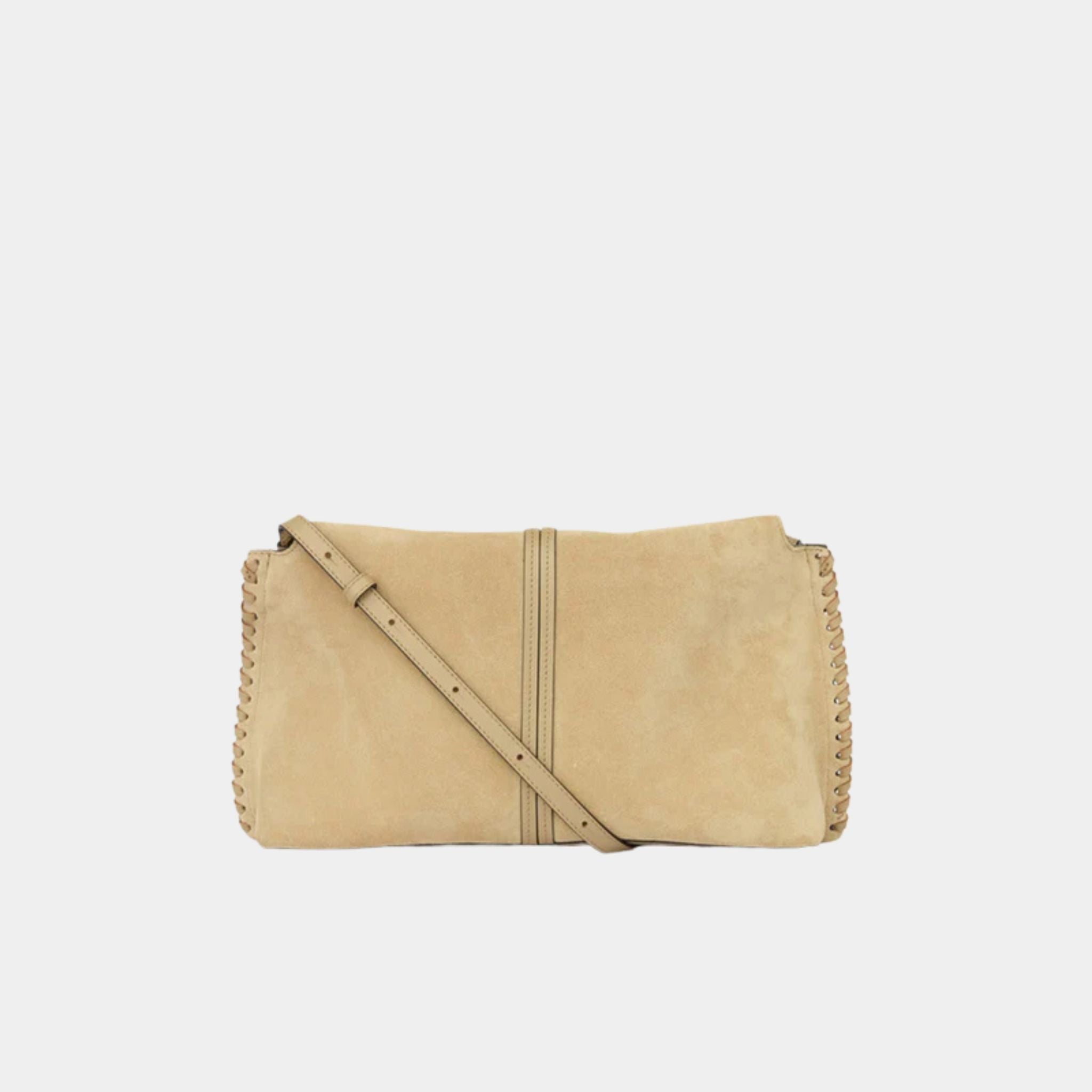 Silao Braided Suede Calfskin Leather Clutch Bag
