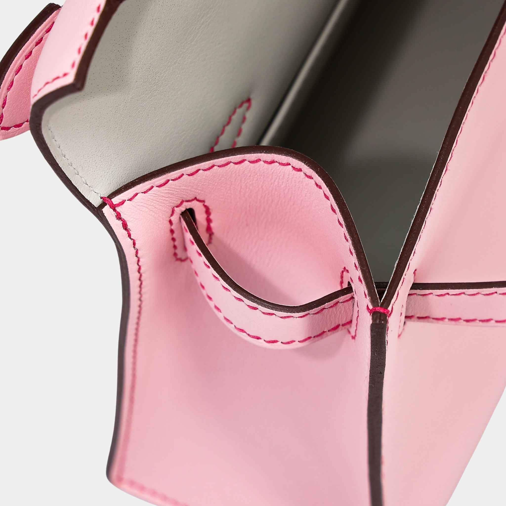 Kelly Pochette HSS Swift Rose Sakura/Gris Perle/Framboise PBHW