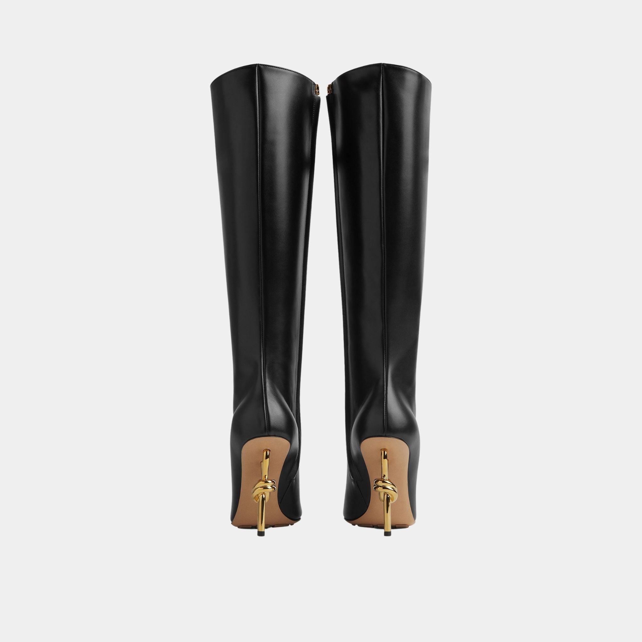 Knot Knee-High Boot Calfskin Leather