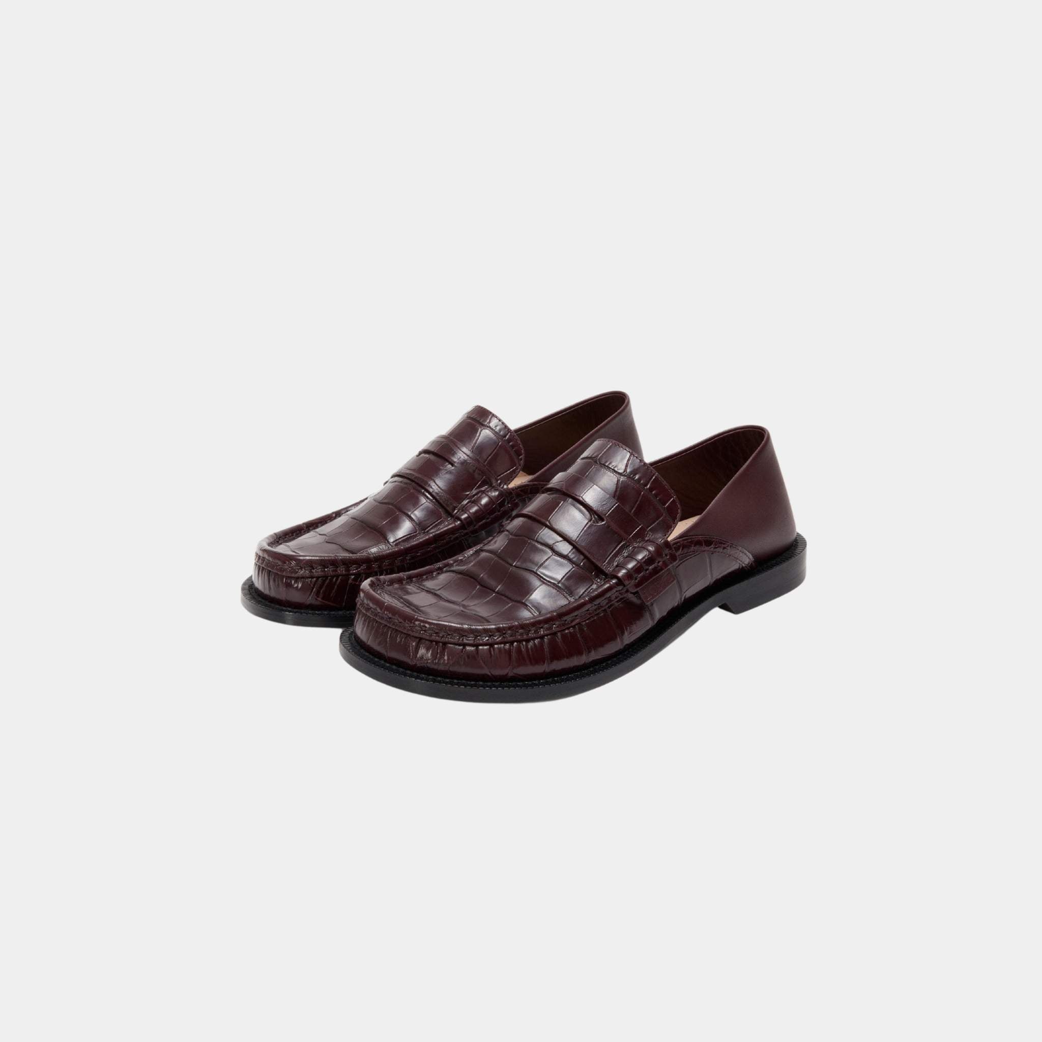 Campo Loafer Calfskin With Crocodile-Embossed Upper