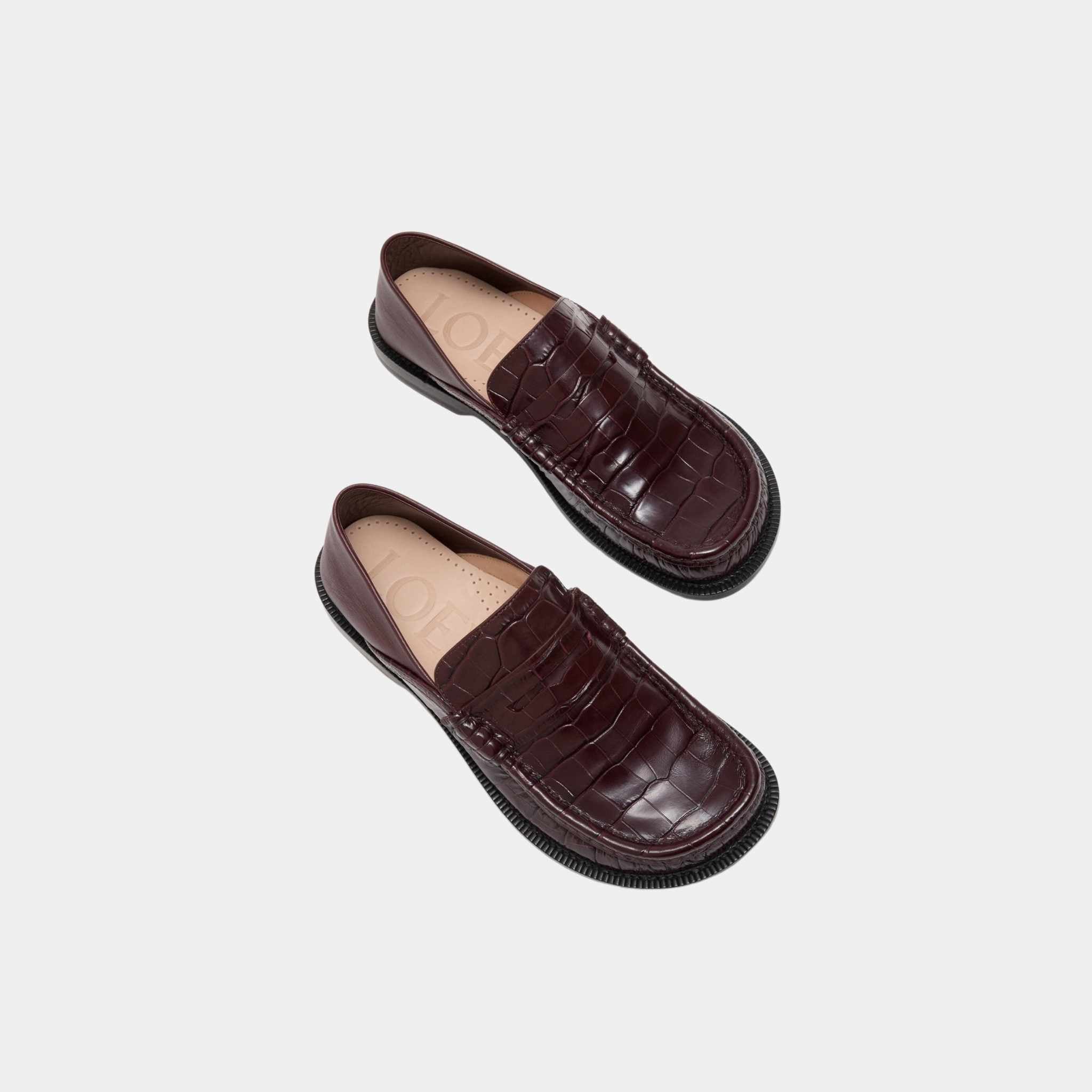 Campo Loafer Calfskin With Crocodile-Embossed Upper