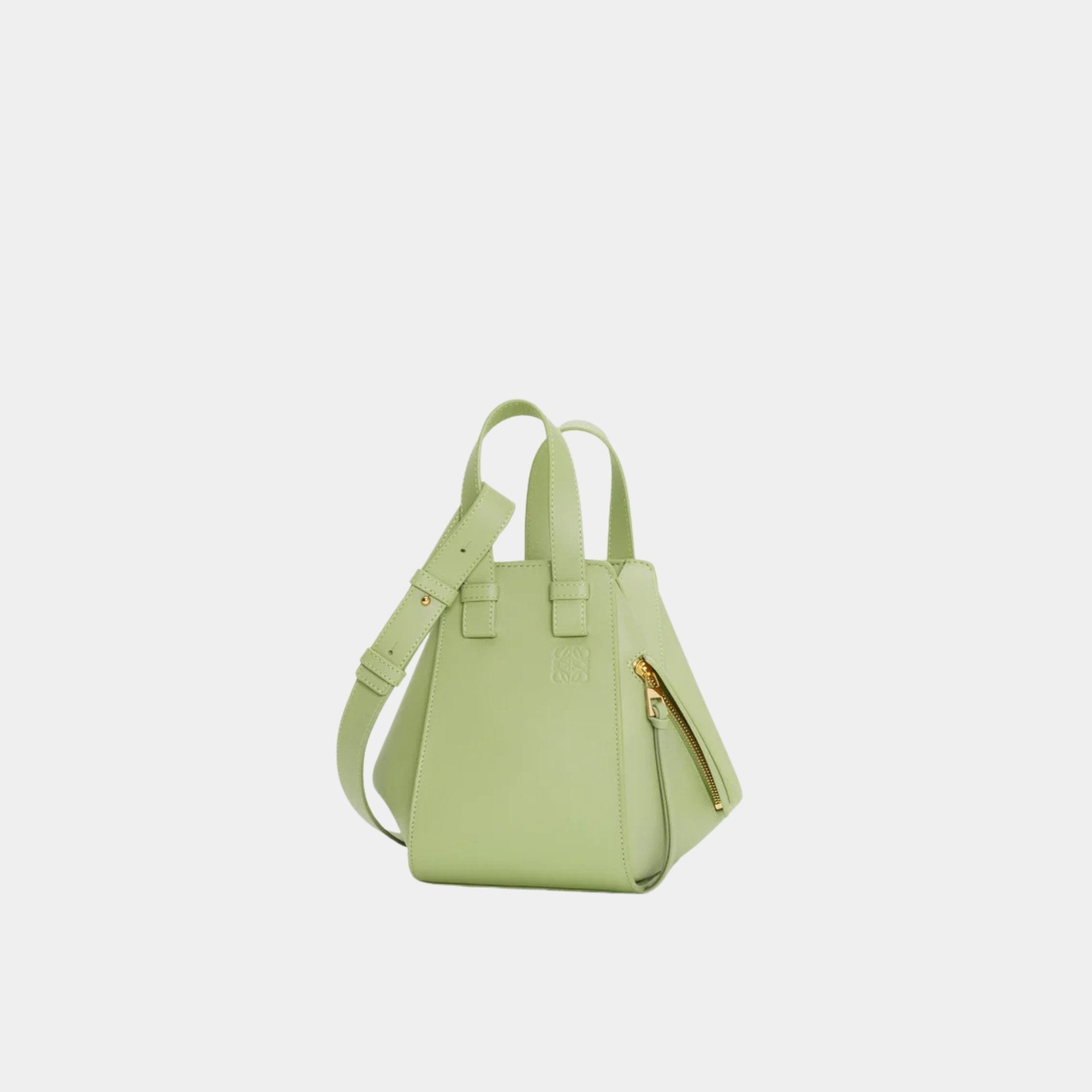 Loewe Compact Hammock Bag In Classic Calfskin, Light Pear, Front