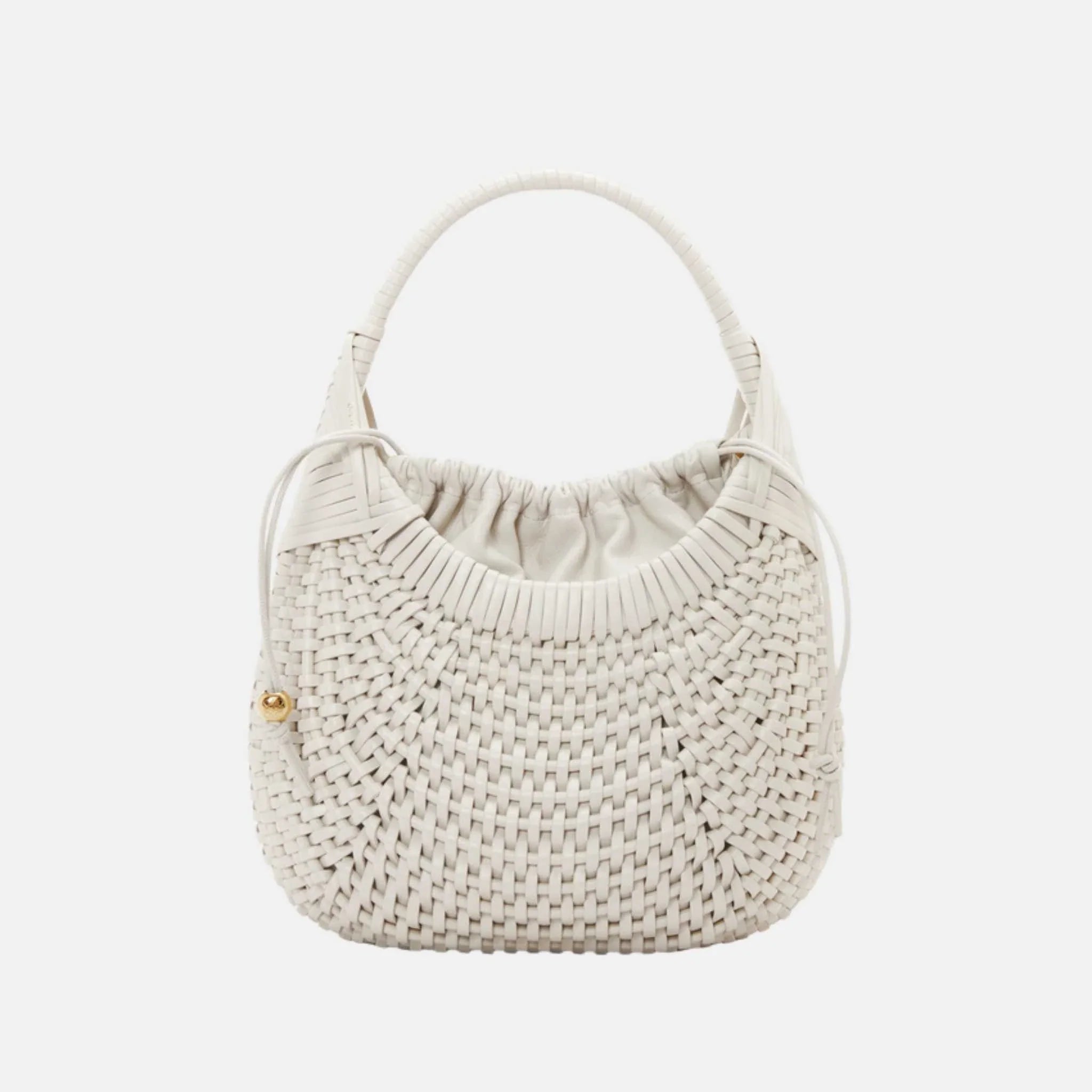 Loewe Diamond Hobo Bag in Calfskin, Soft white, Front