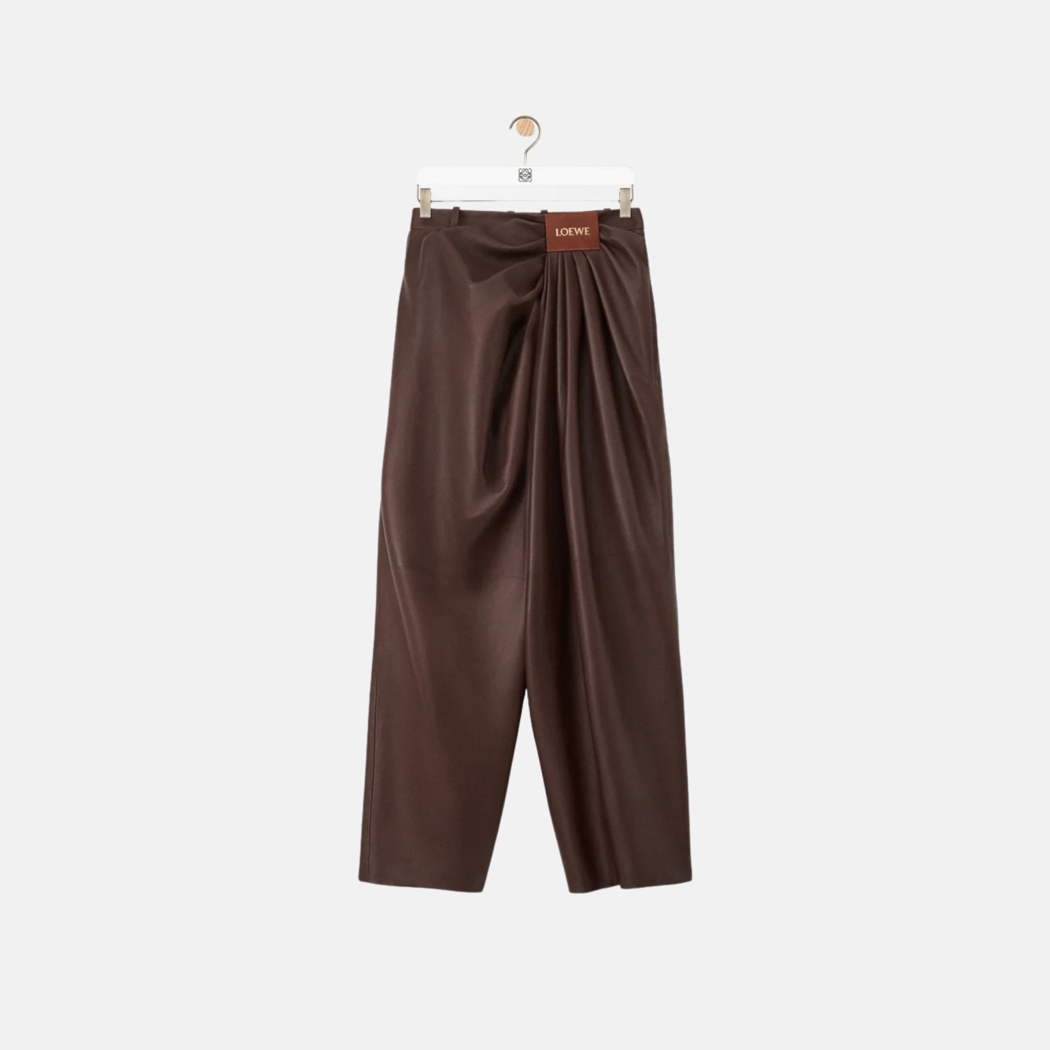 Loewe Draped Trousers In Nappa Lambskin, Front
