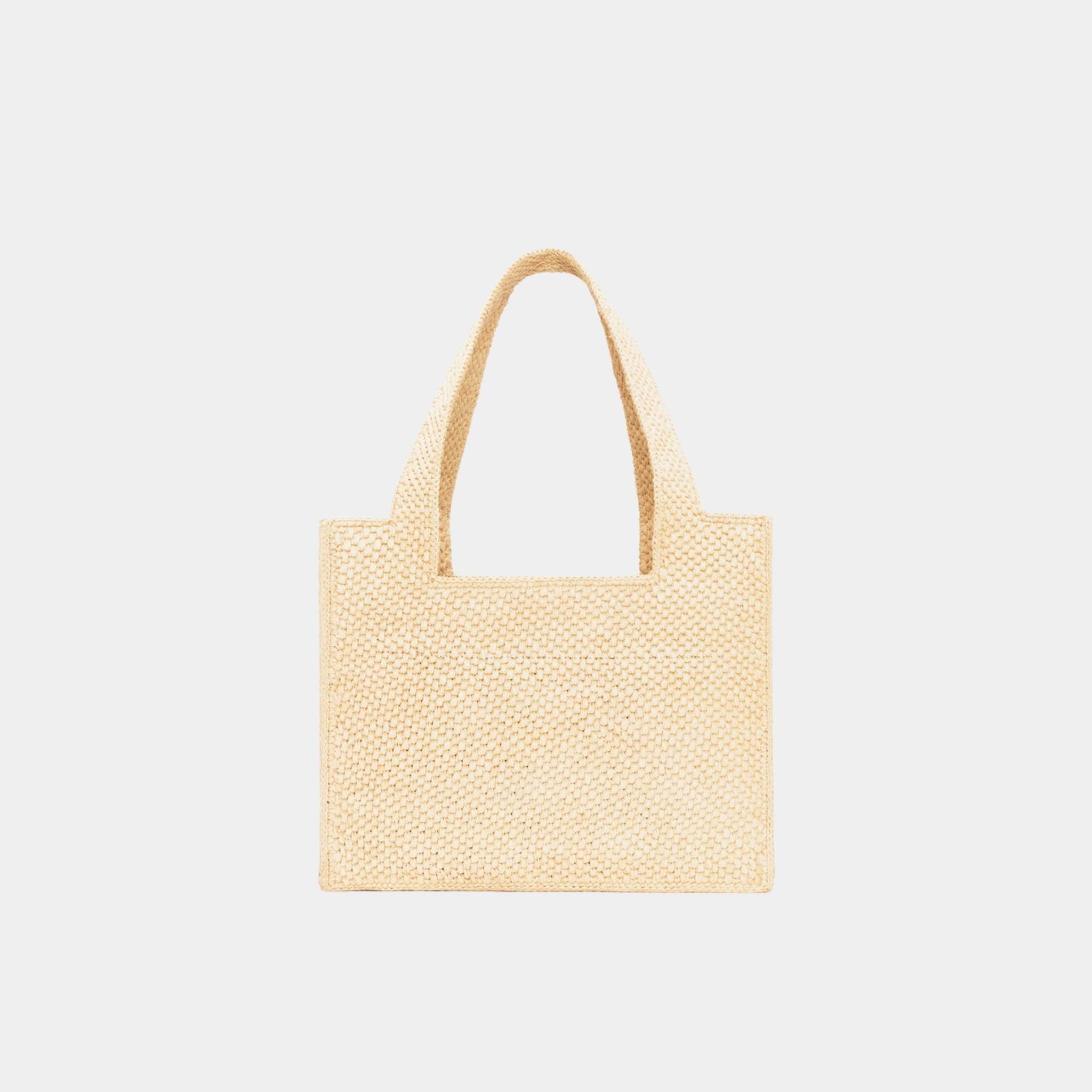 Medium LOEWE Font Raffia Tote