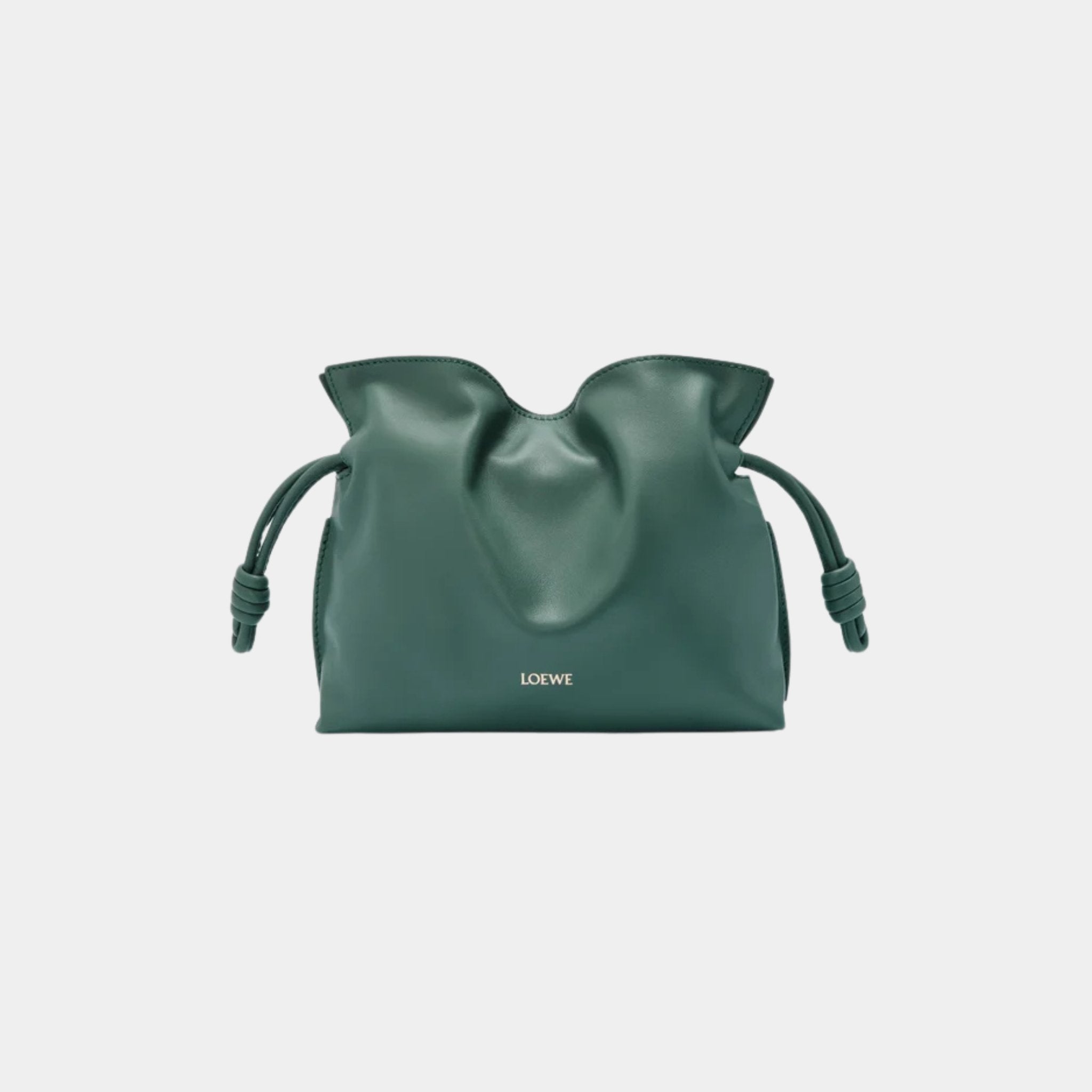 Loewe Mini Flamenco Clutch In Nappa Calfskin, Vetiver, Front