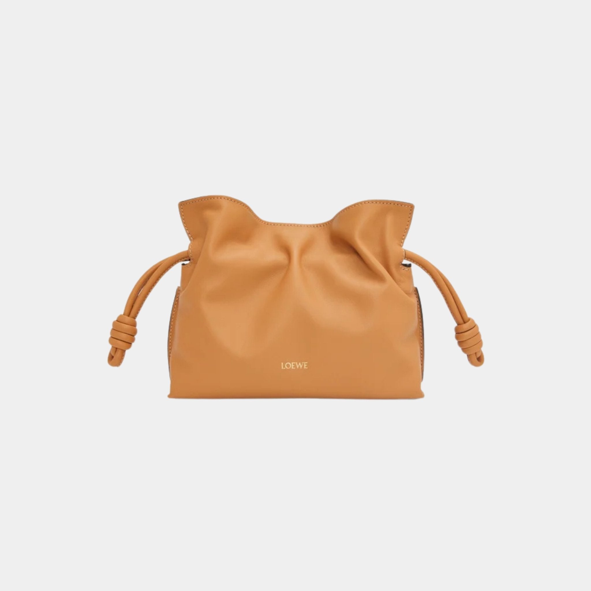 Loewe Mini Flamenco Clutch In Nappa Calfskin, Warm Desert, Front