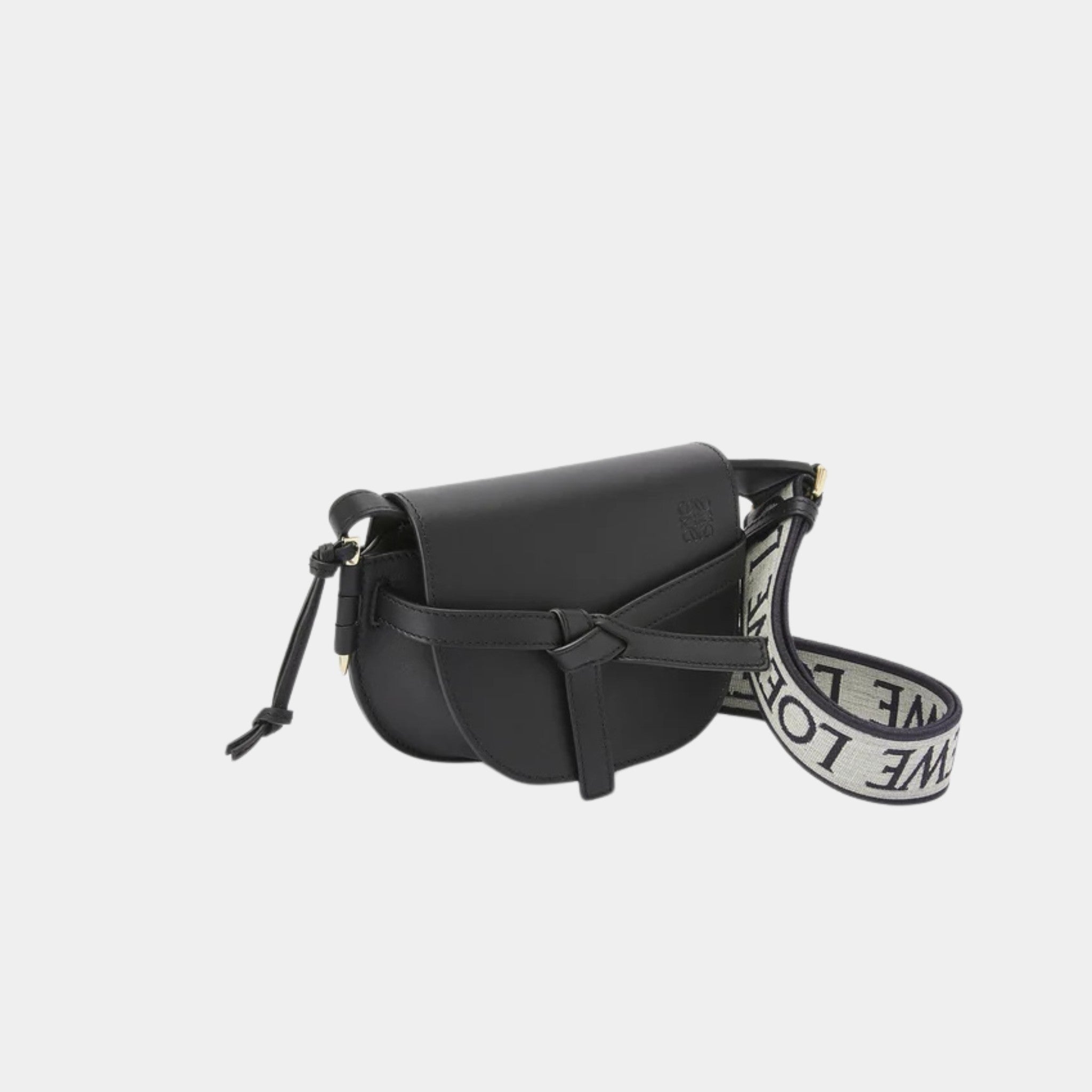 Mini Gate Dual Bag Soft Calf Leather and Jacquard