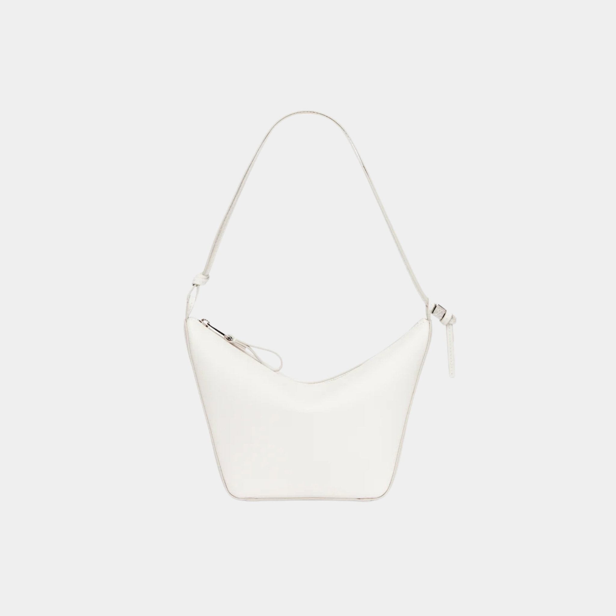 Loewe Mini Hammock Hobo In Classic Calfskin, Soft White, Front