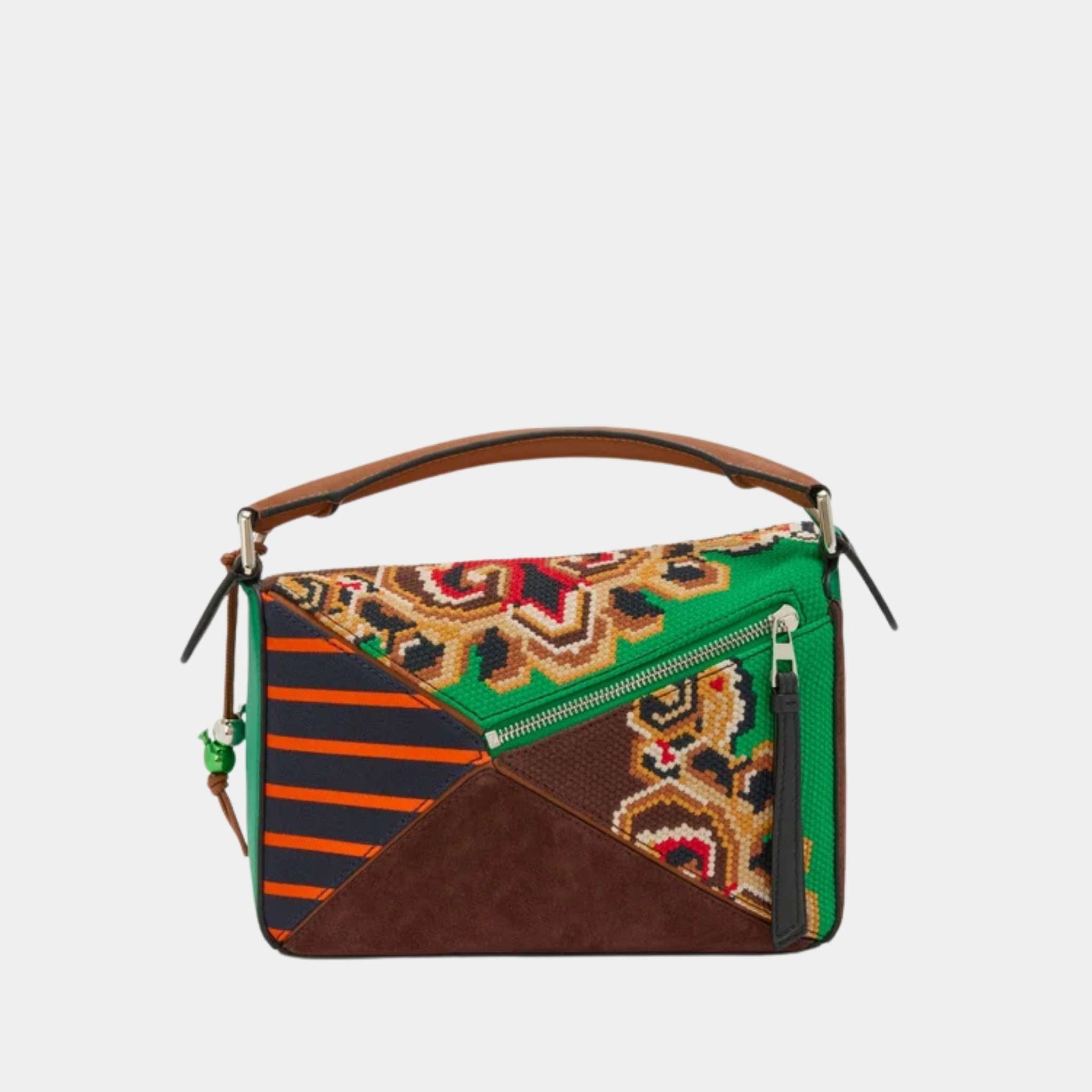 Puzzle 10 Patchwork Re-Edition Bag in Calfskin and Suede