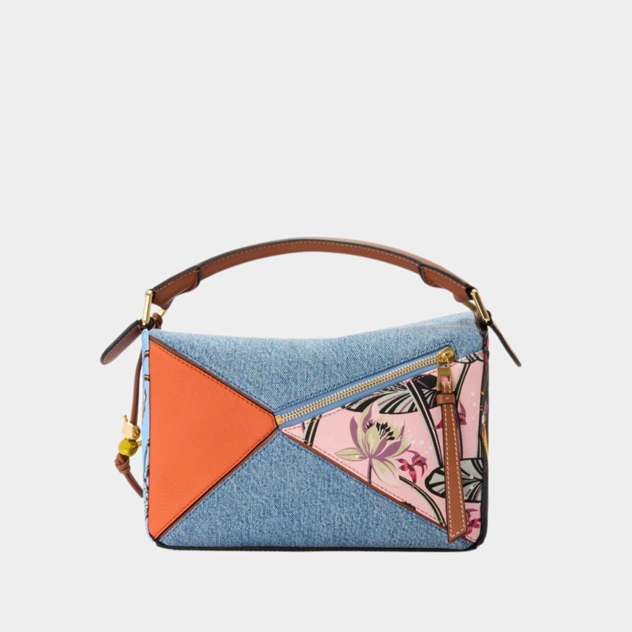 Puzzle 10 Paula Ibiza Parrot Re-edition Bag Calfskin and Textile