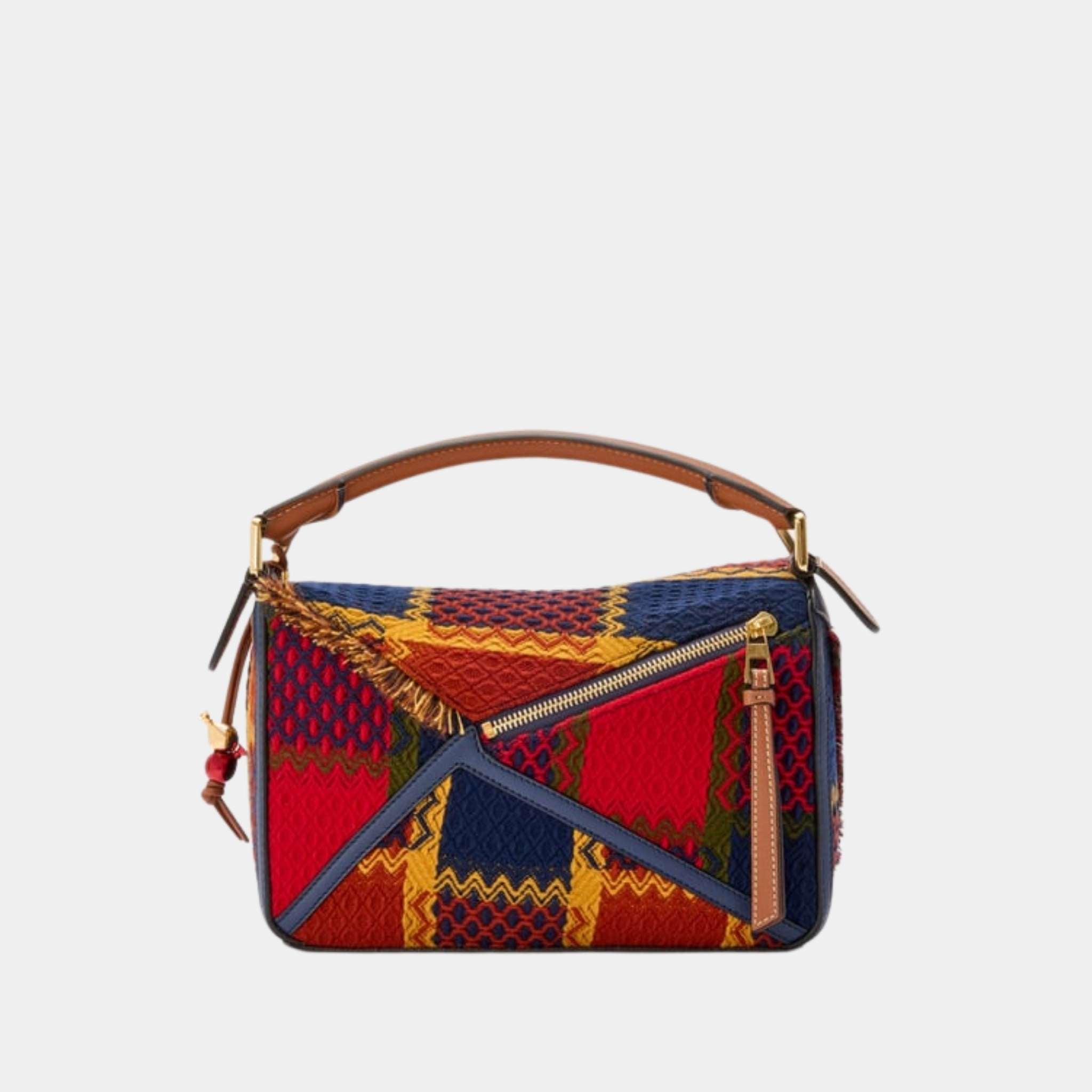 Puzzle 10 Tartan Re-edition Bag in Wool and Classic Calfskin
