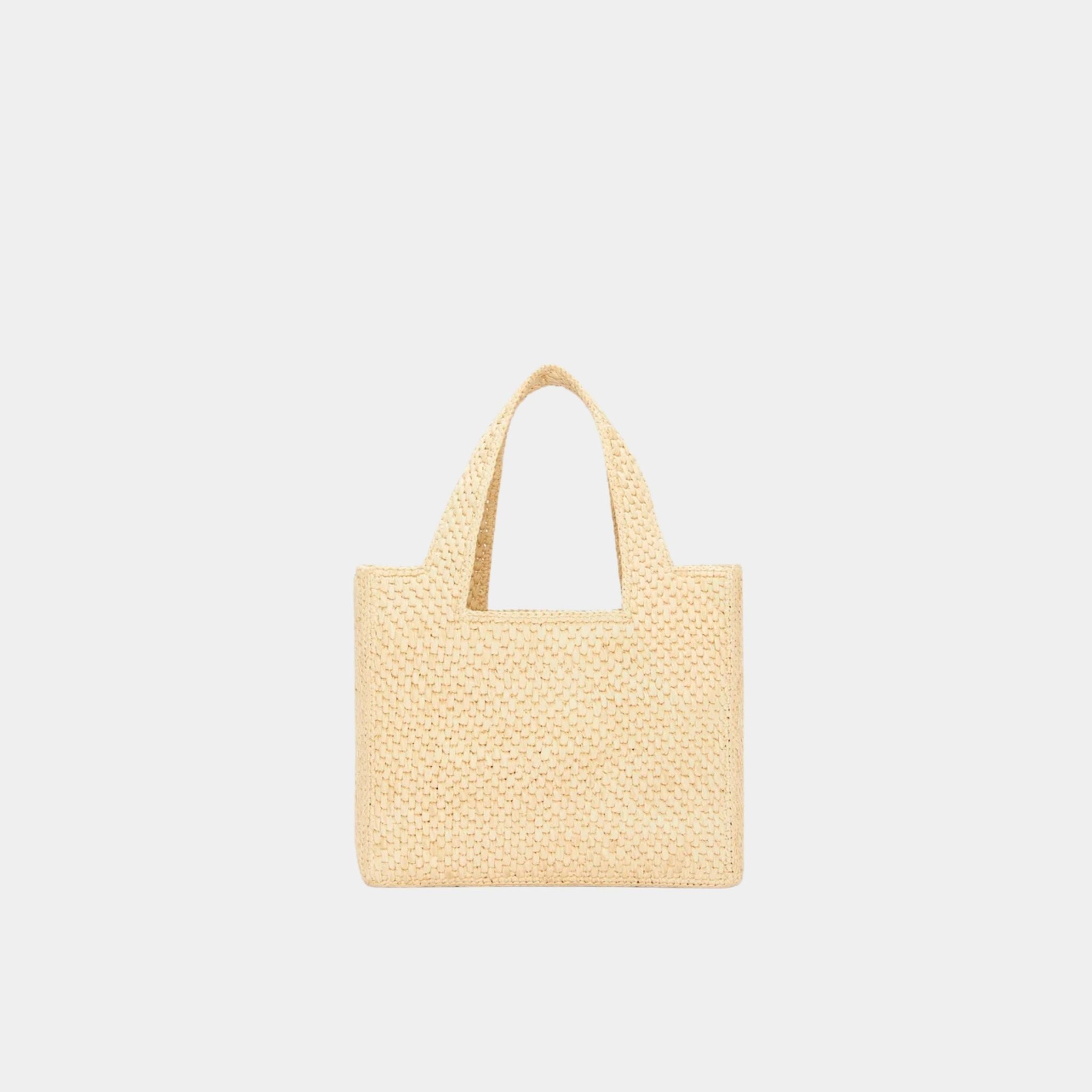 Small LOEWE Font Tote Made of Raffia