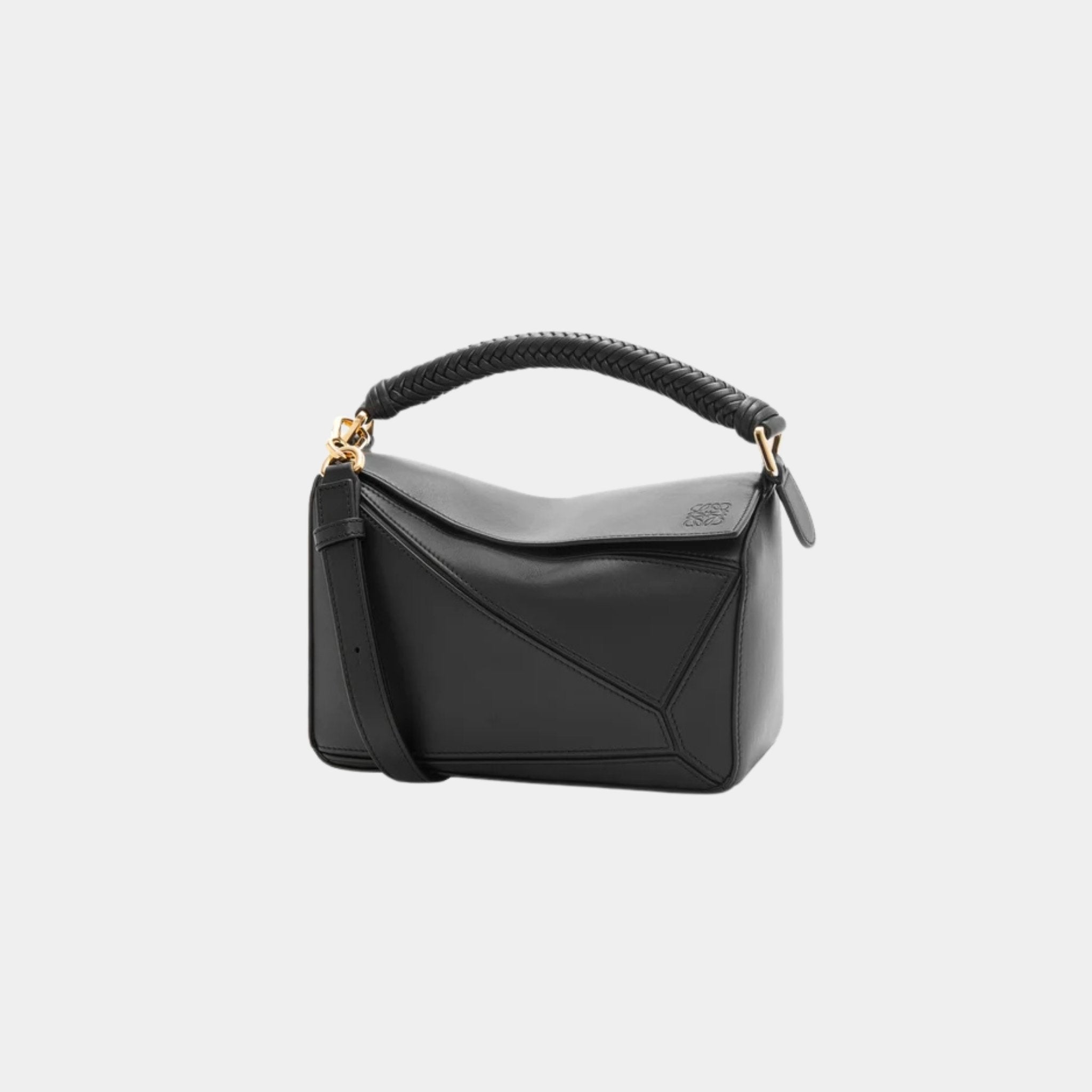Loewe Small Puzzle Bag In Smooth Calfskin, Black, Front