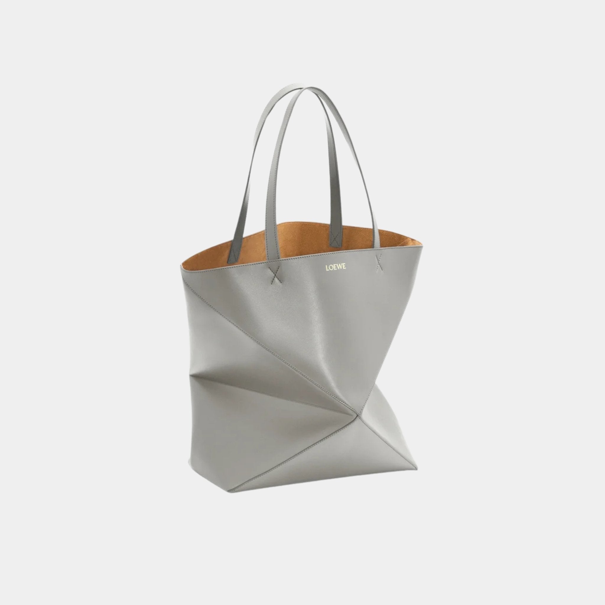 XL Puzzle Fold Tote Bag Shiny Calf Leather