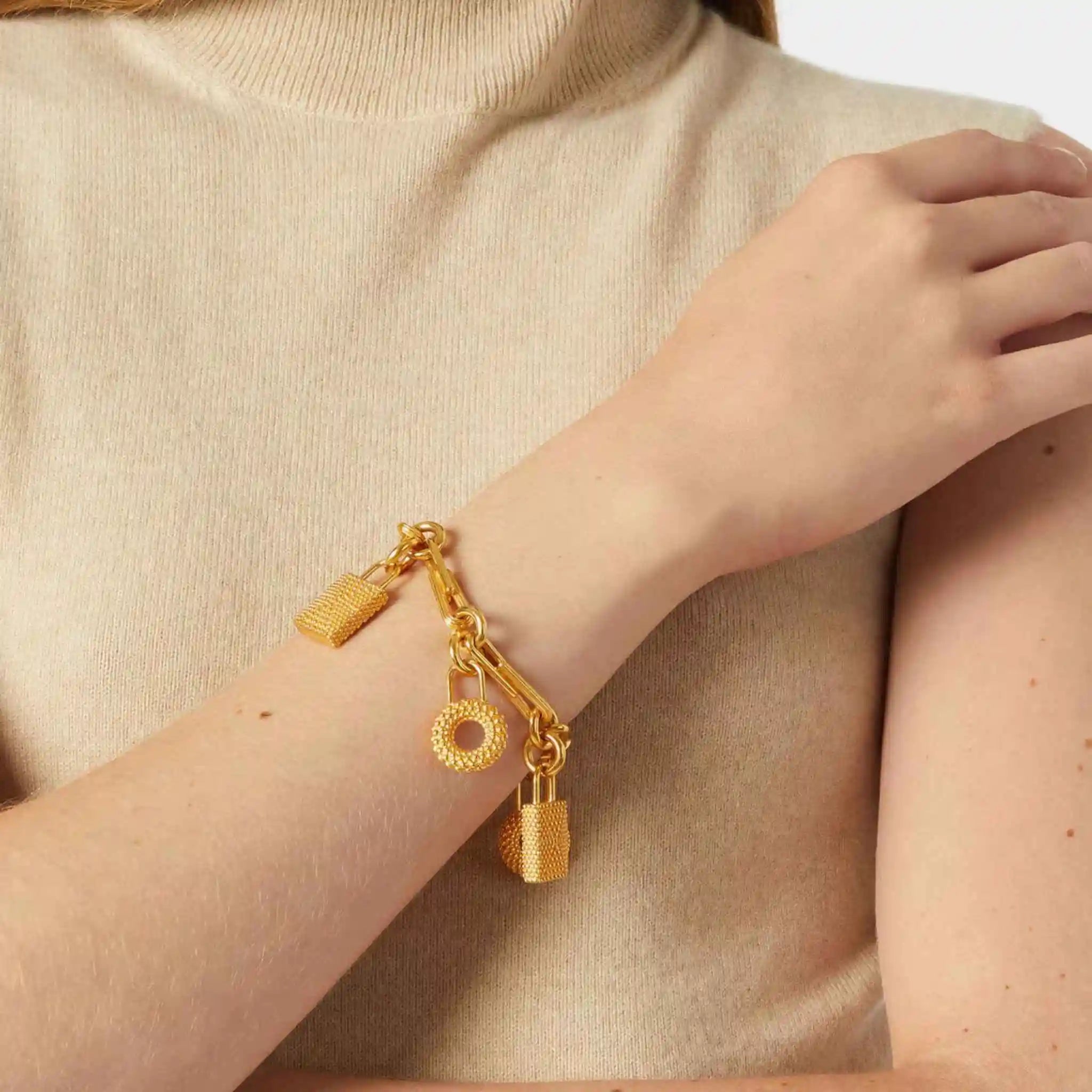 Bubble Charm Chain Brass