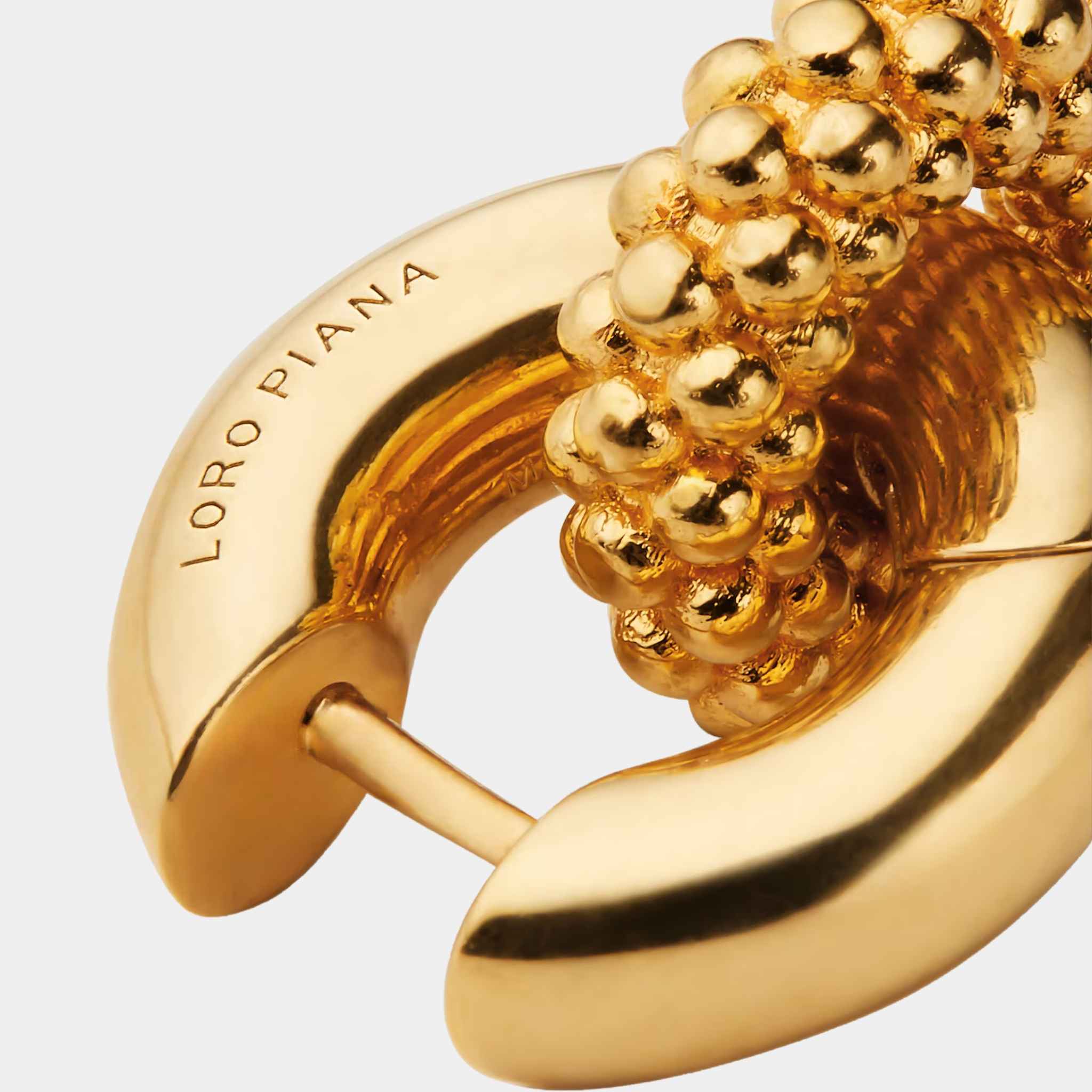 Bubble Double Hoop Earrings Brass