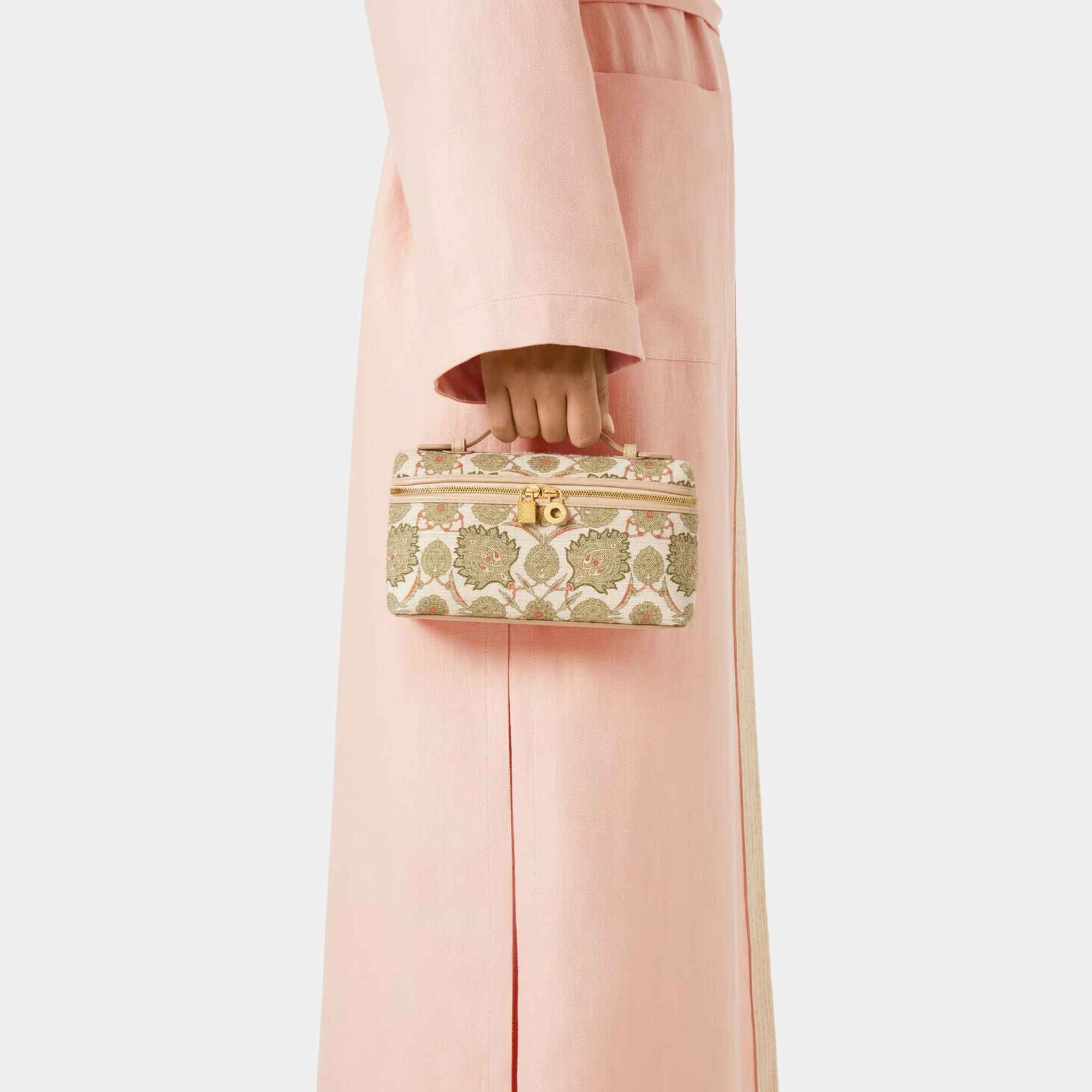 Extra Pocket L19 Calfskin And Silk Fabric