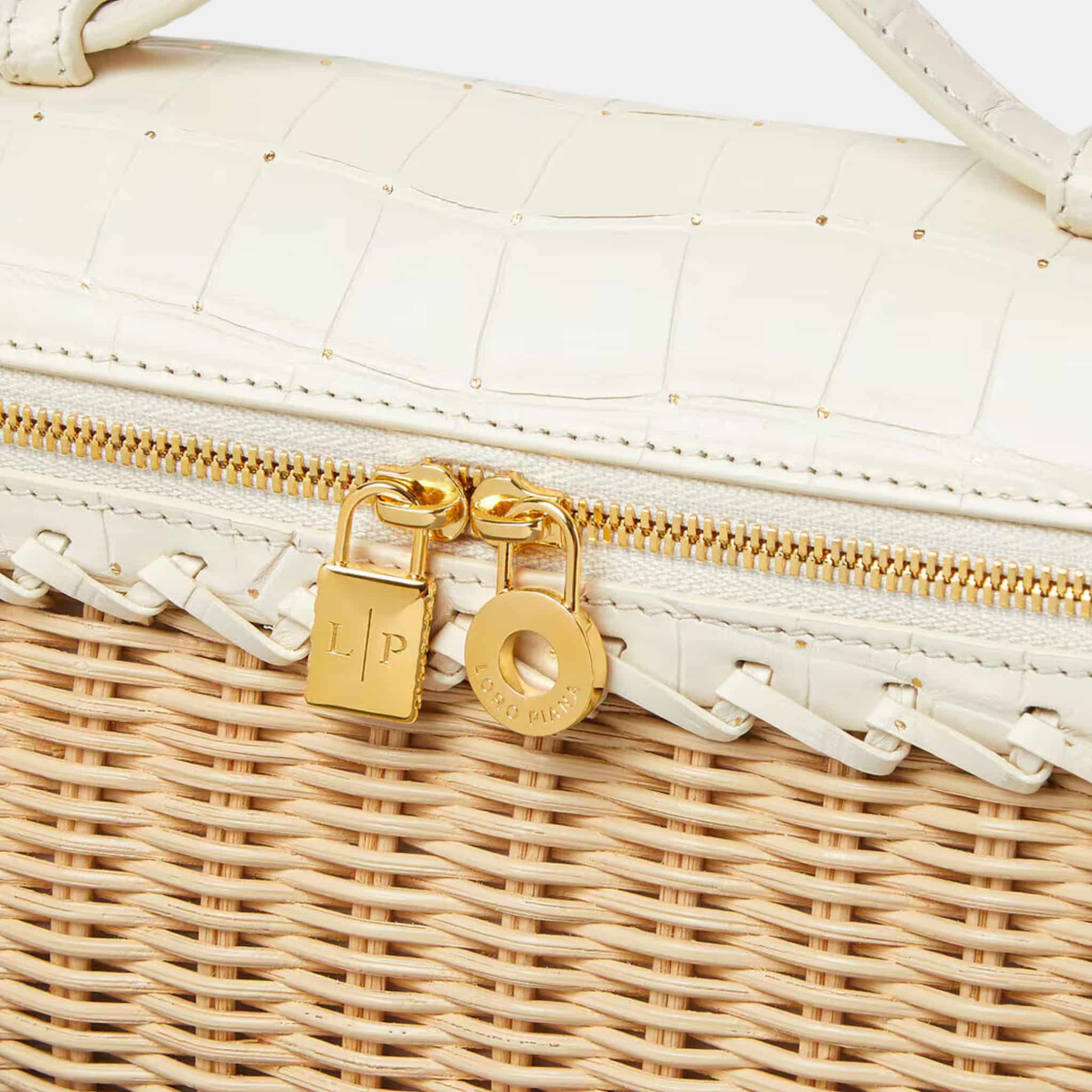 Extra Pocket L19 East-West Wicker in Alligator Leather