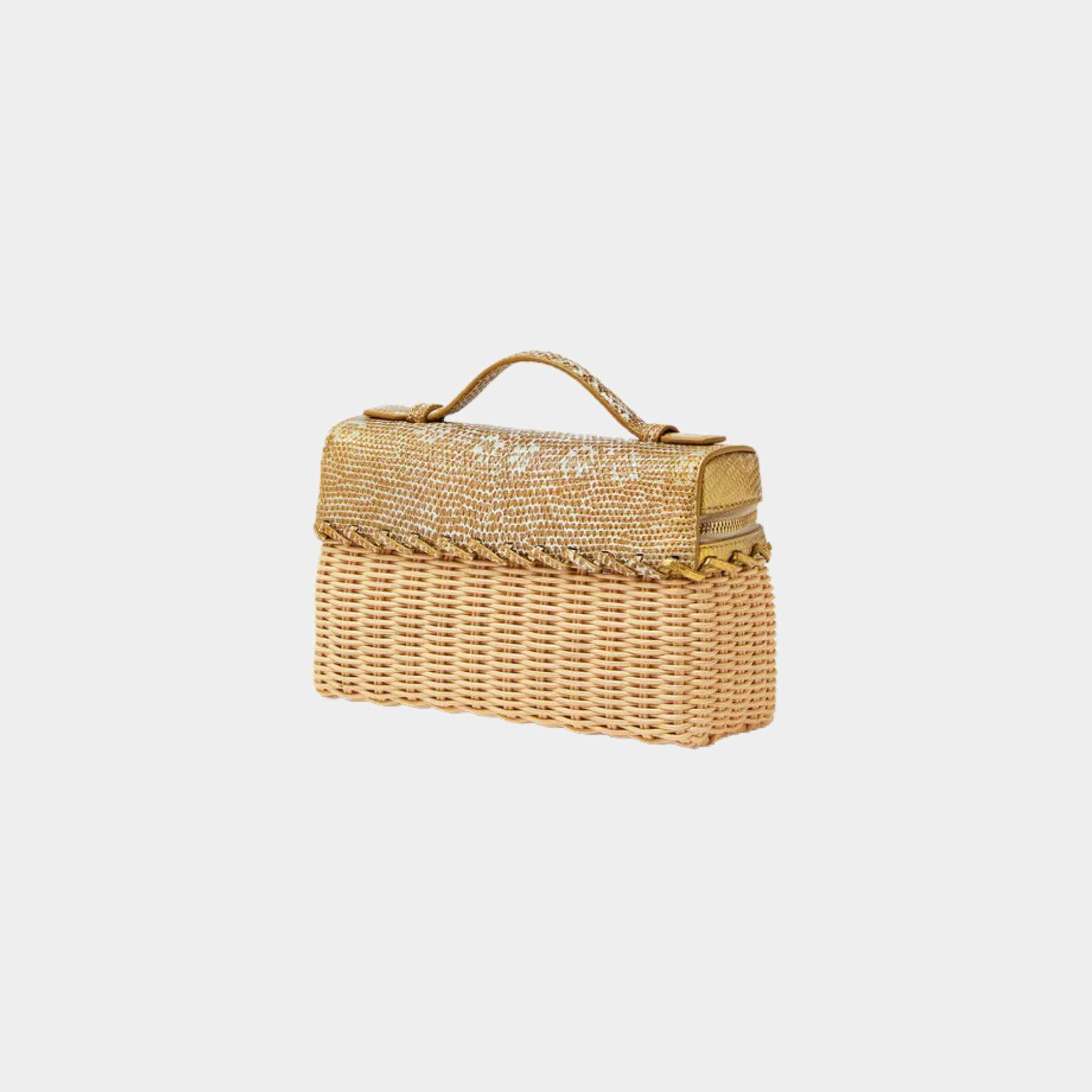 Extra Pocket L19 East West Wicker RATTAN And Lizard Skin