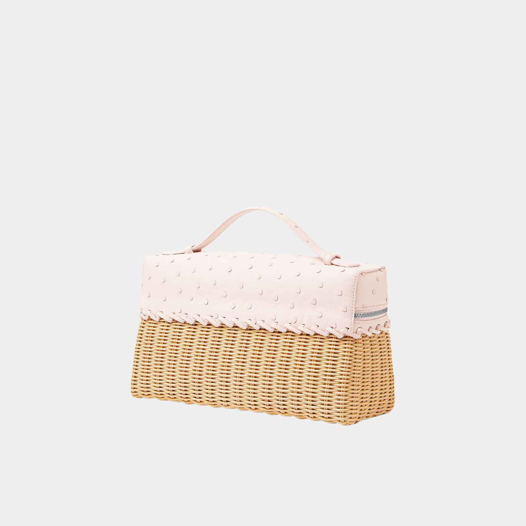 Extra Pocket L27 Wicker-Ostrich Leather