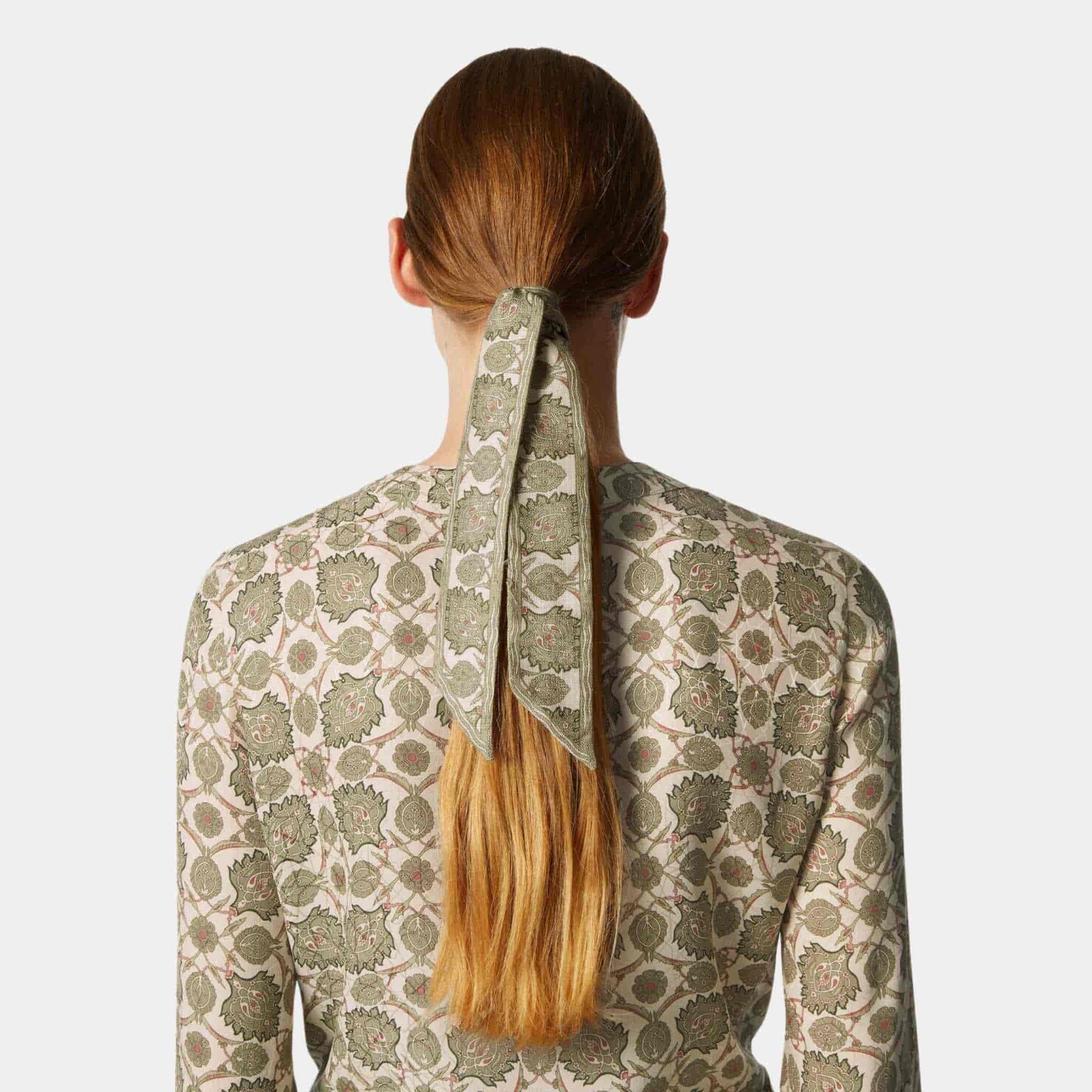 Flower Echoes Tie Band Silk