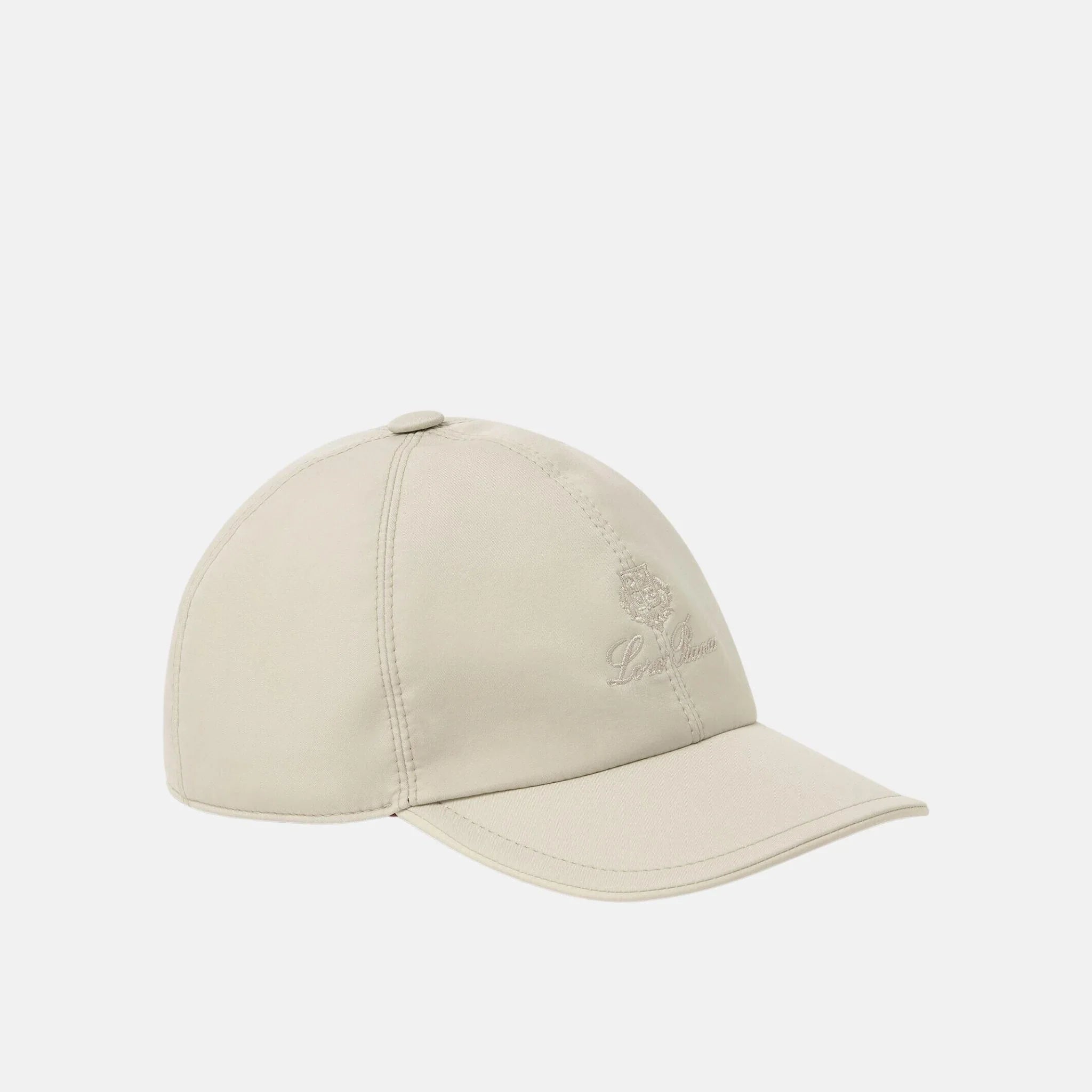 Loro Piana Kids Baseball Cap Microfibre Storm System, Ivory 