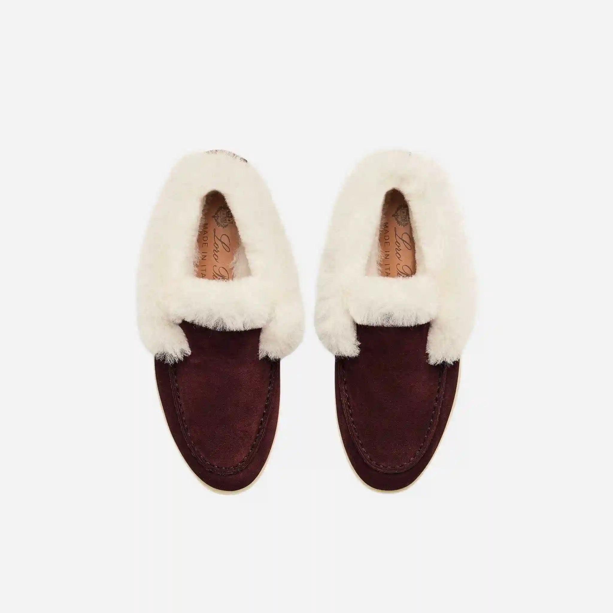 Kids Open Walk Ankle Boot in Suede Lined in Shearling