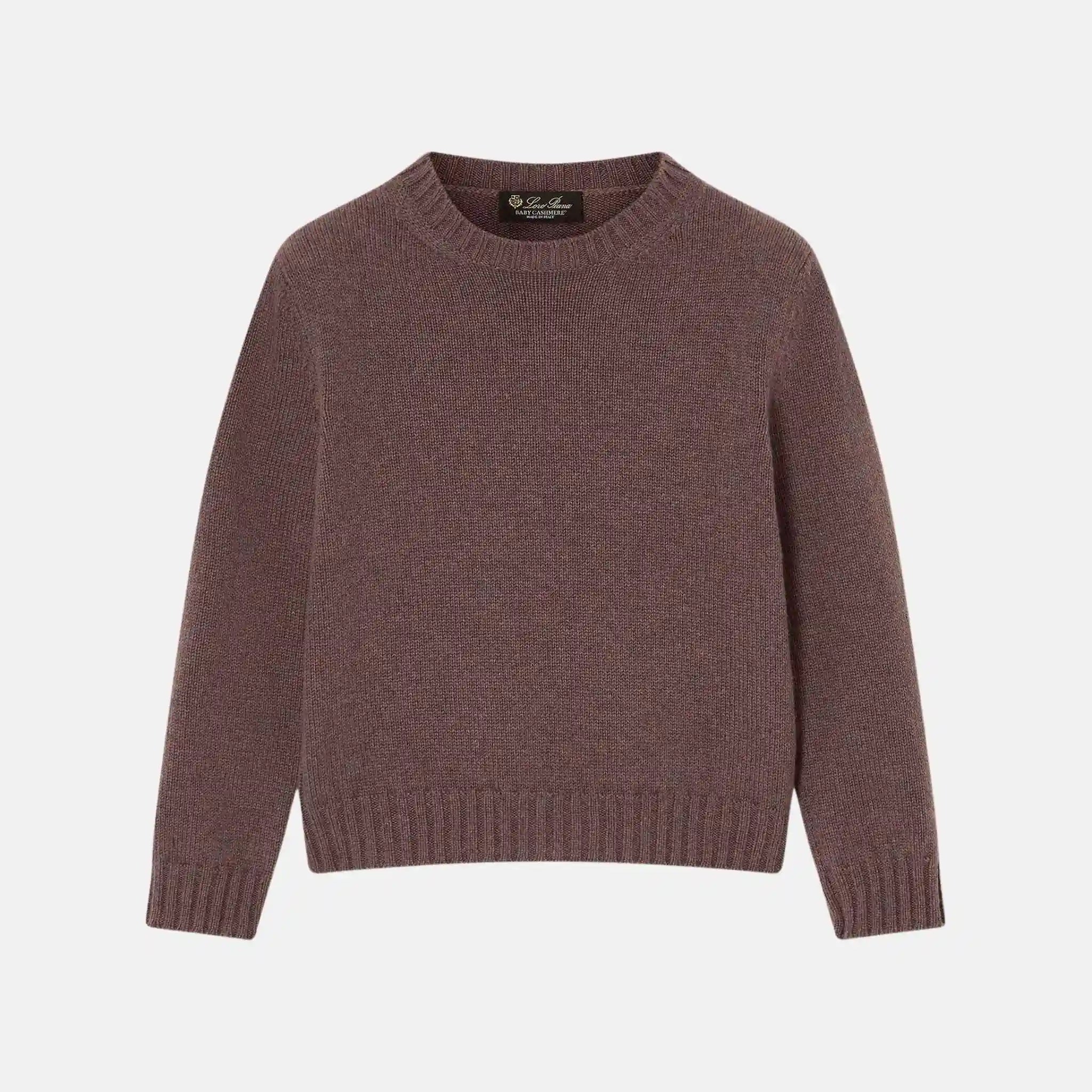 Loro Piana Kids Parksville Crewneck in Baby Cashmere, Front