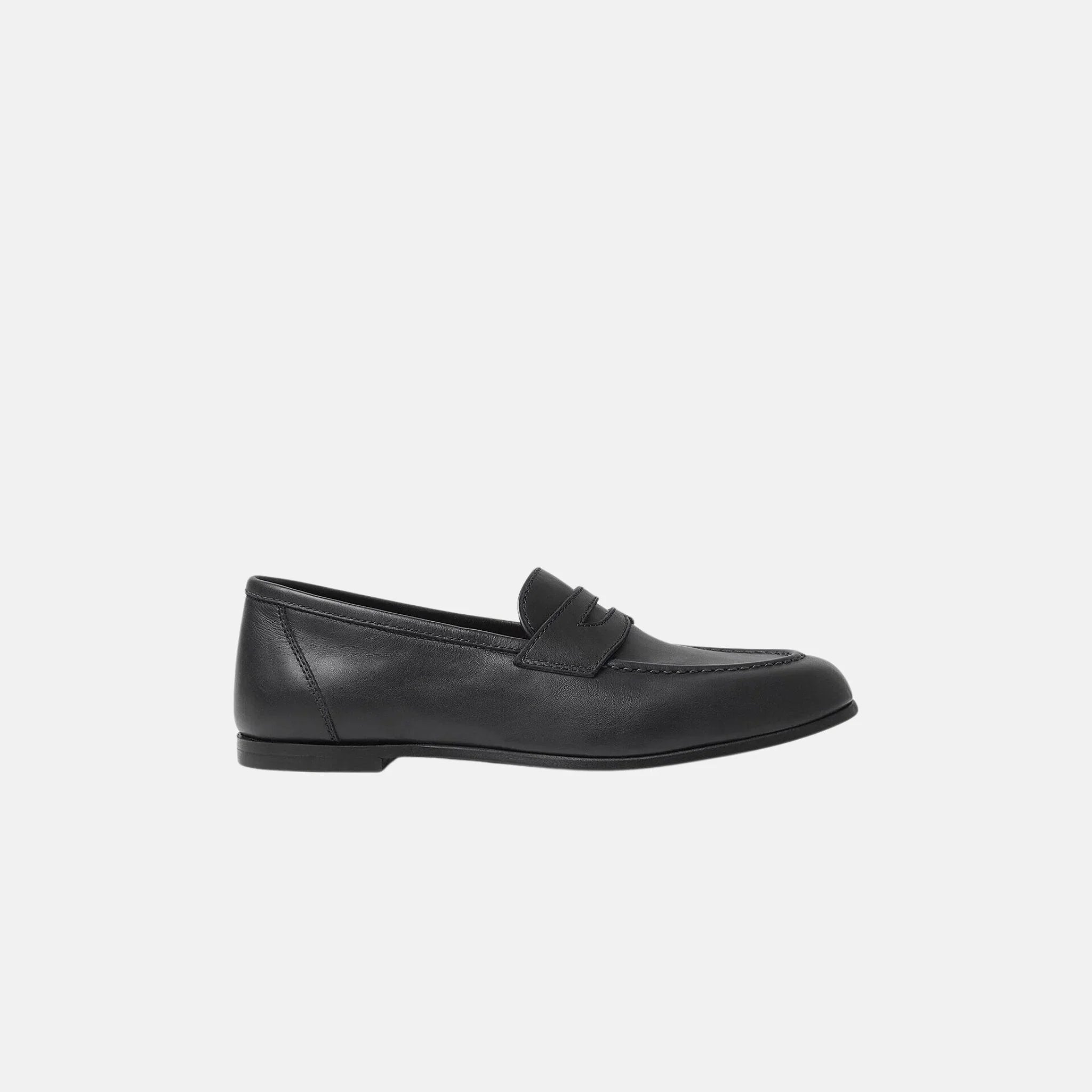 Loro Piana Kids Sergio Loafer in Calfskin, Side