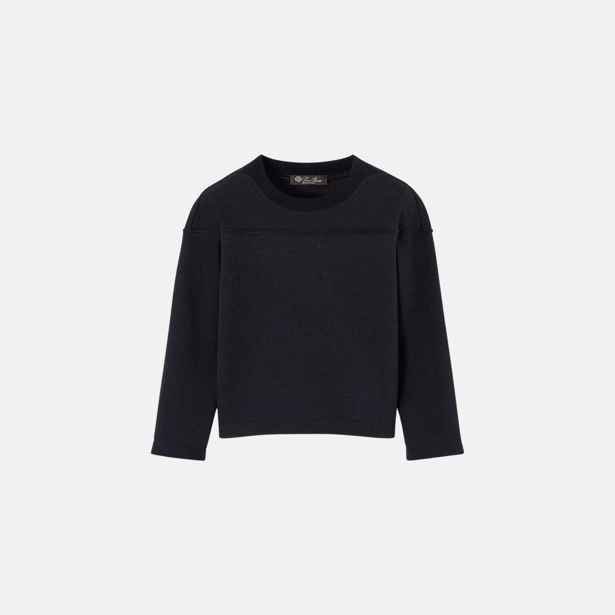 Loro Piana Kids Viera Crewneck Cashmere Cotton Silk, Front