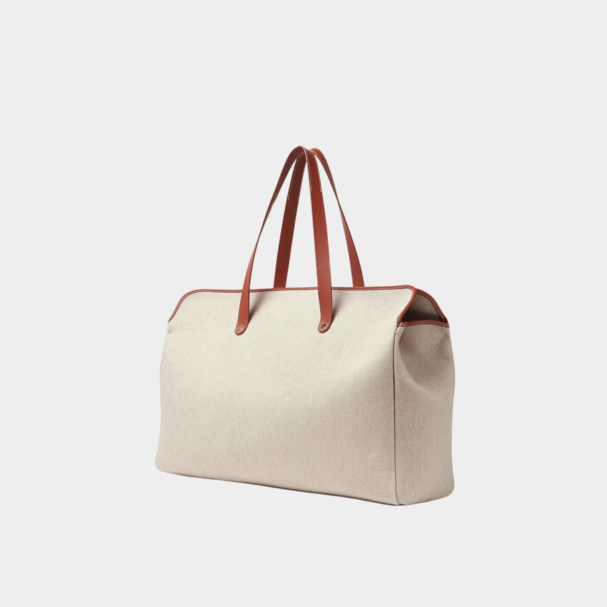 Laguna Shopper Bag Cotton-Linen And Calfskin