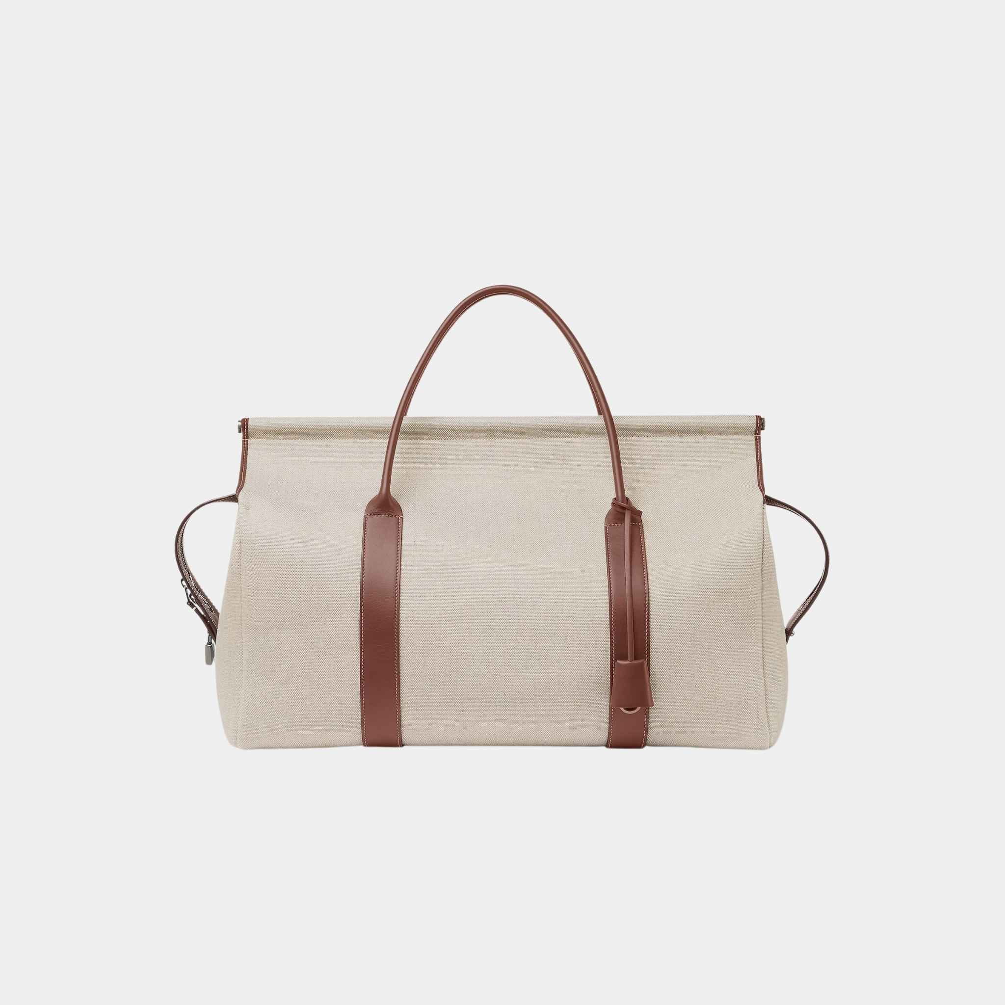 Loom Weekender Bag L42 Cotton-Linen And Calfskin