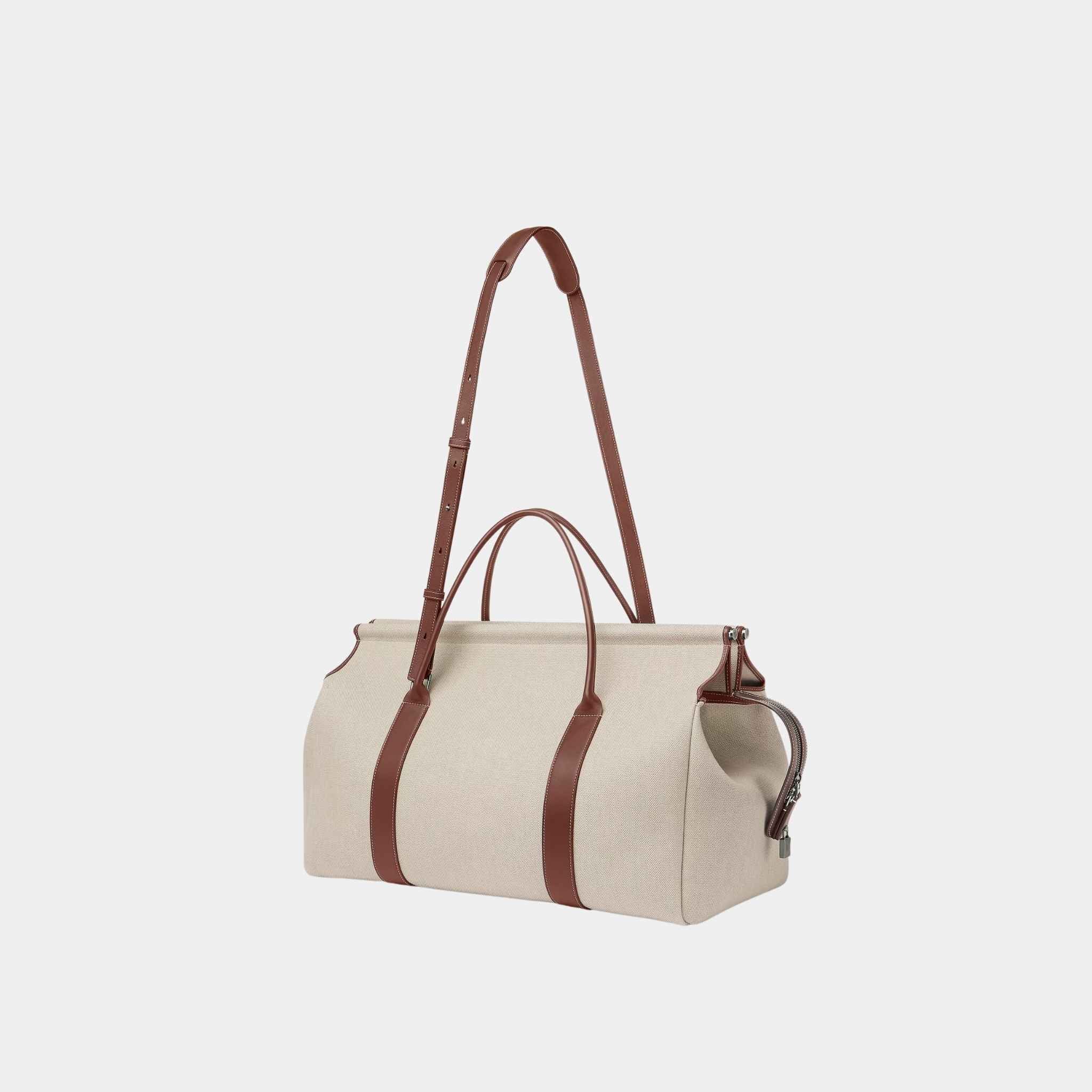 Loom Weekender Bag L42 Cotton-Linen And Calfskin