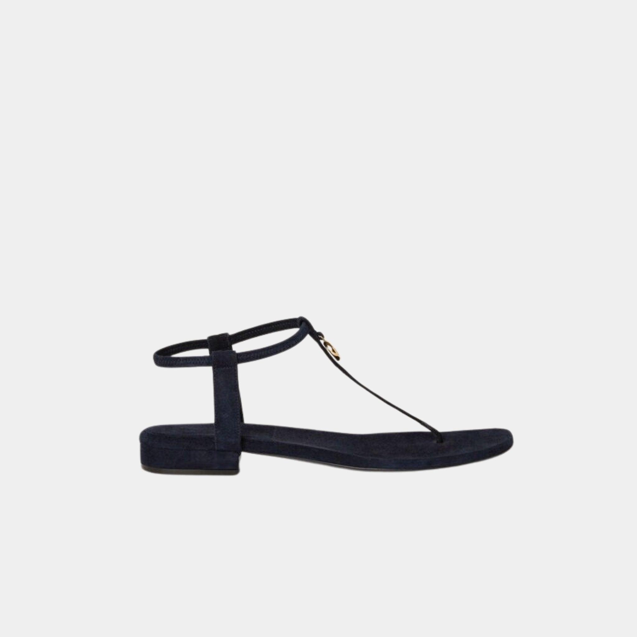 Loro Piana Mindil Sandal, Navy Blue, Side