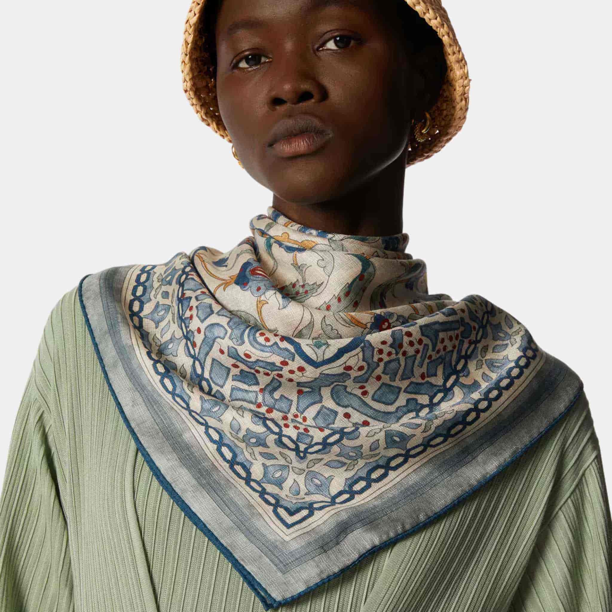 Ottoman Garden Shawl Silk