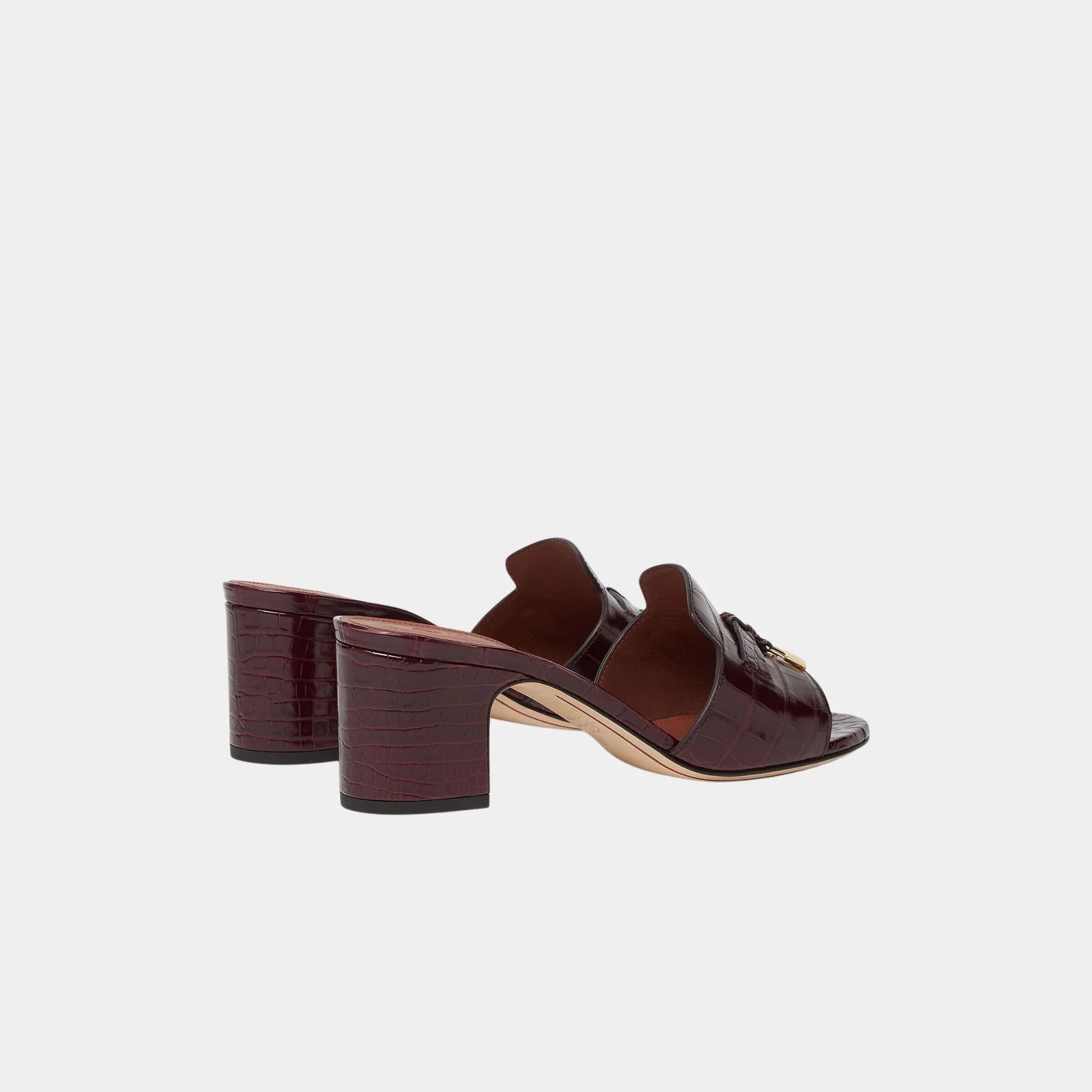 Summer Charms Heeled Sandal in Crocodile Leather