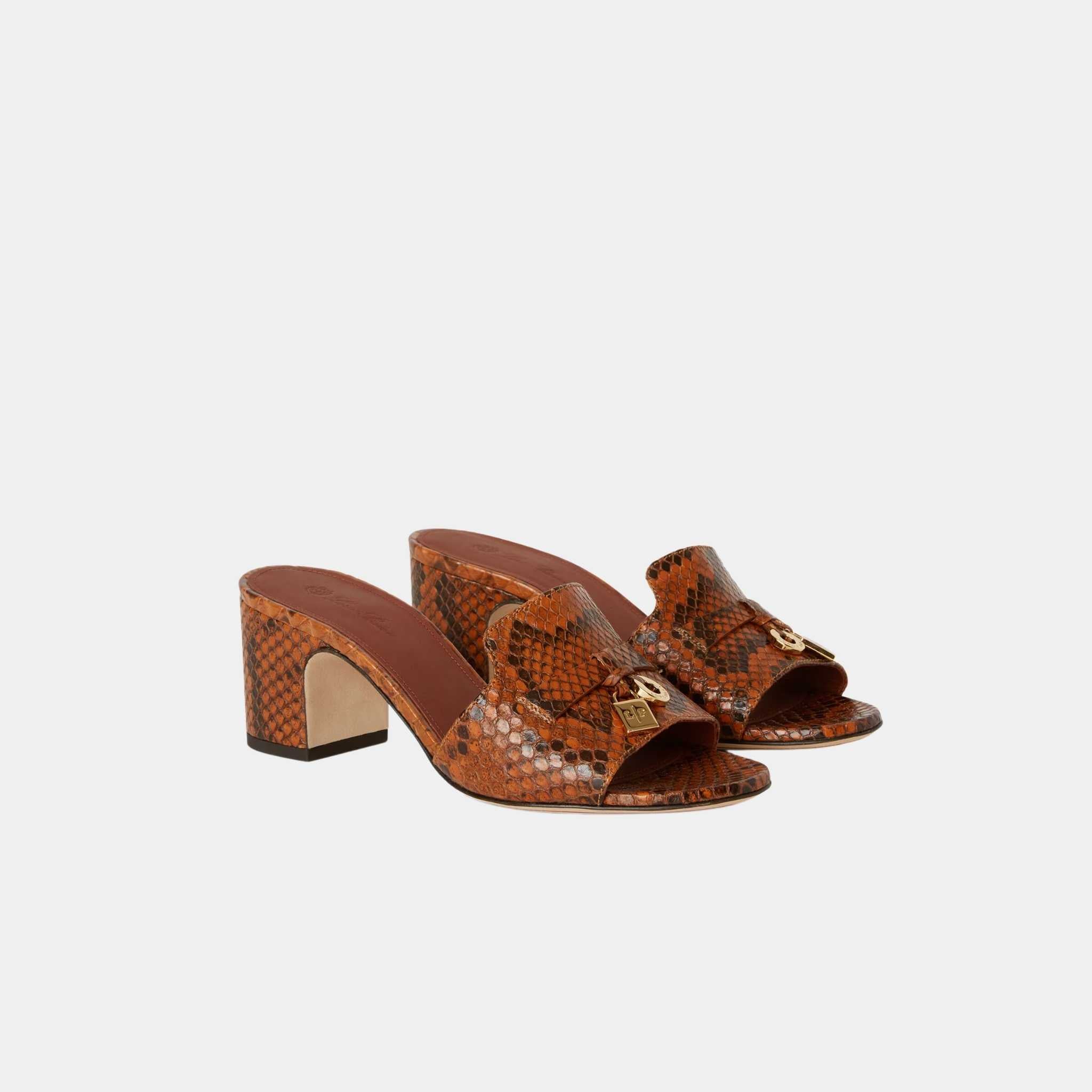 Summer Charms Heeled Sandal Matte Python Leather